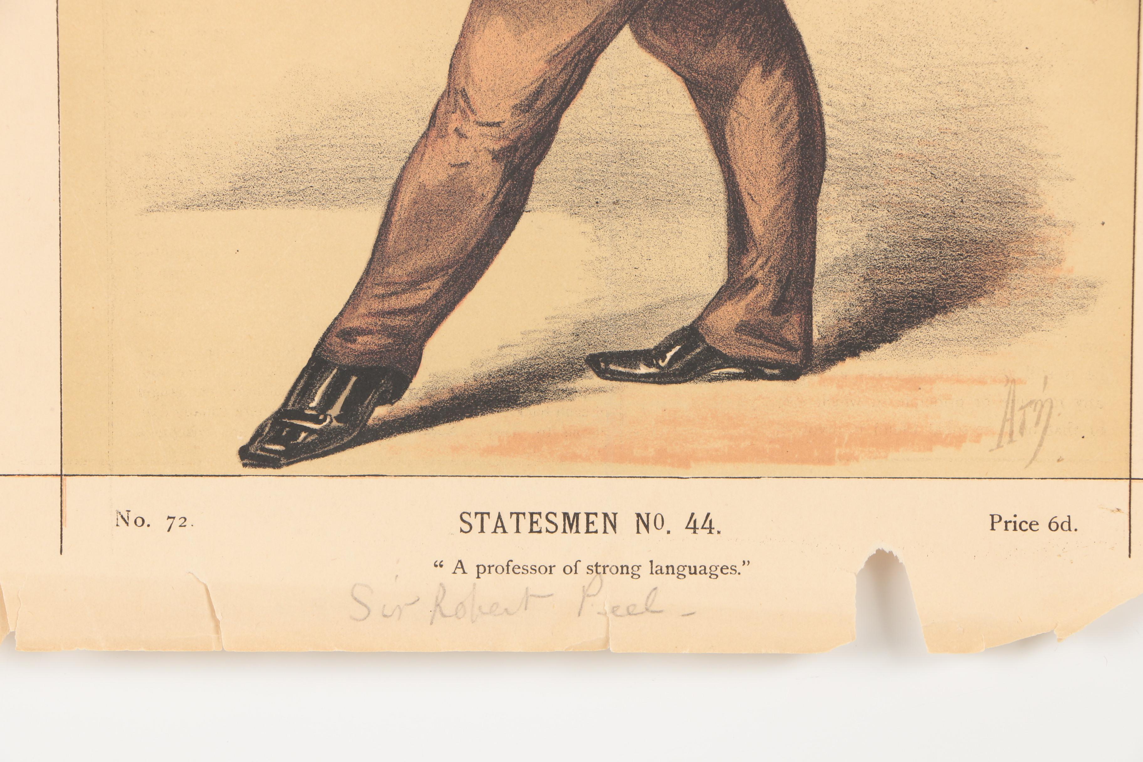 1870 Ape and Ἀτη Lithograph Portraits From "Vanity Fair"