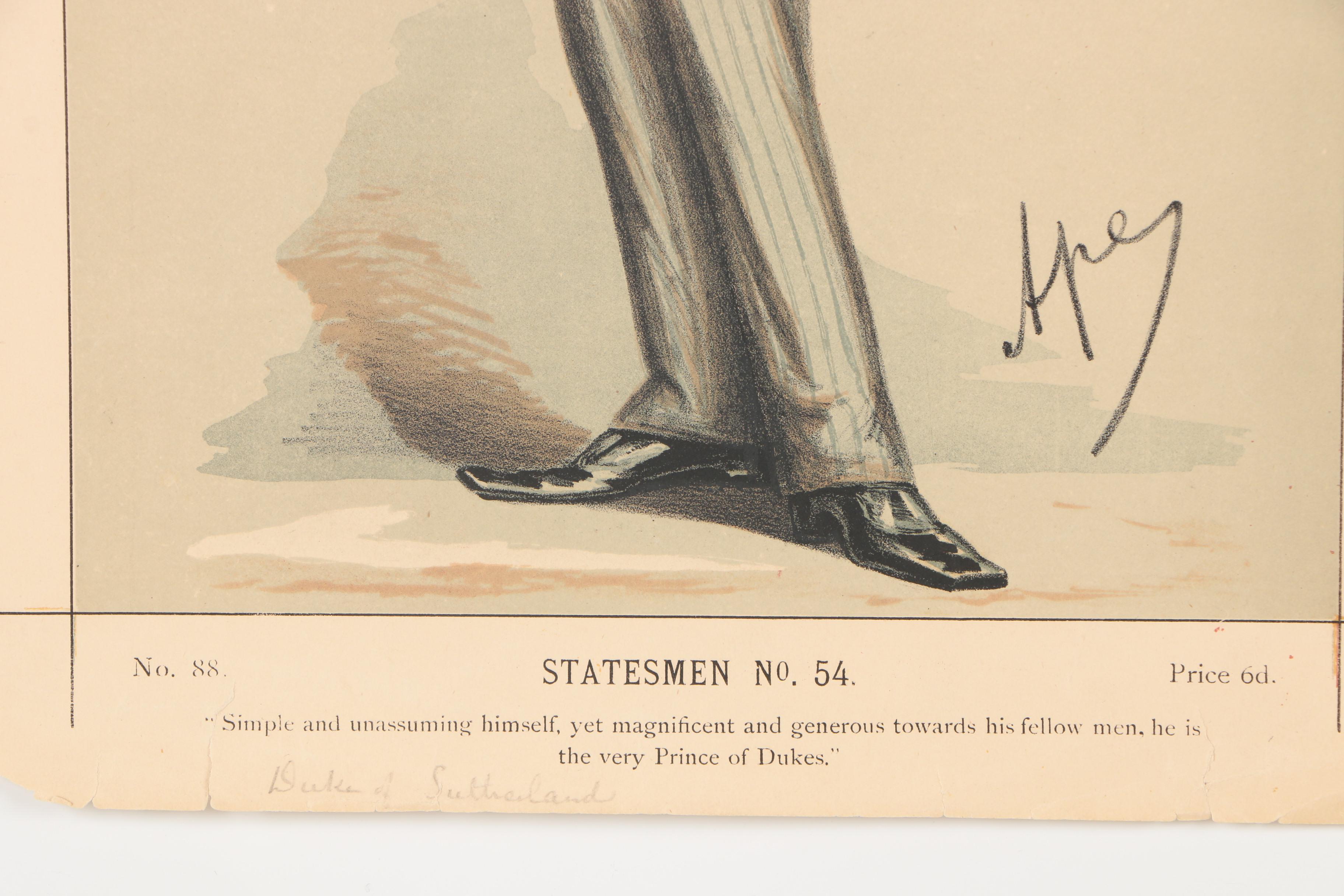 1870 Ape and Ἀτη Lithograph Portraits From "Vanity Fair"