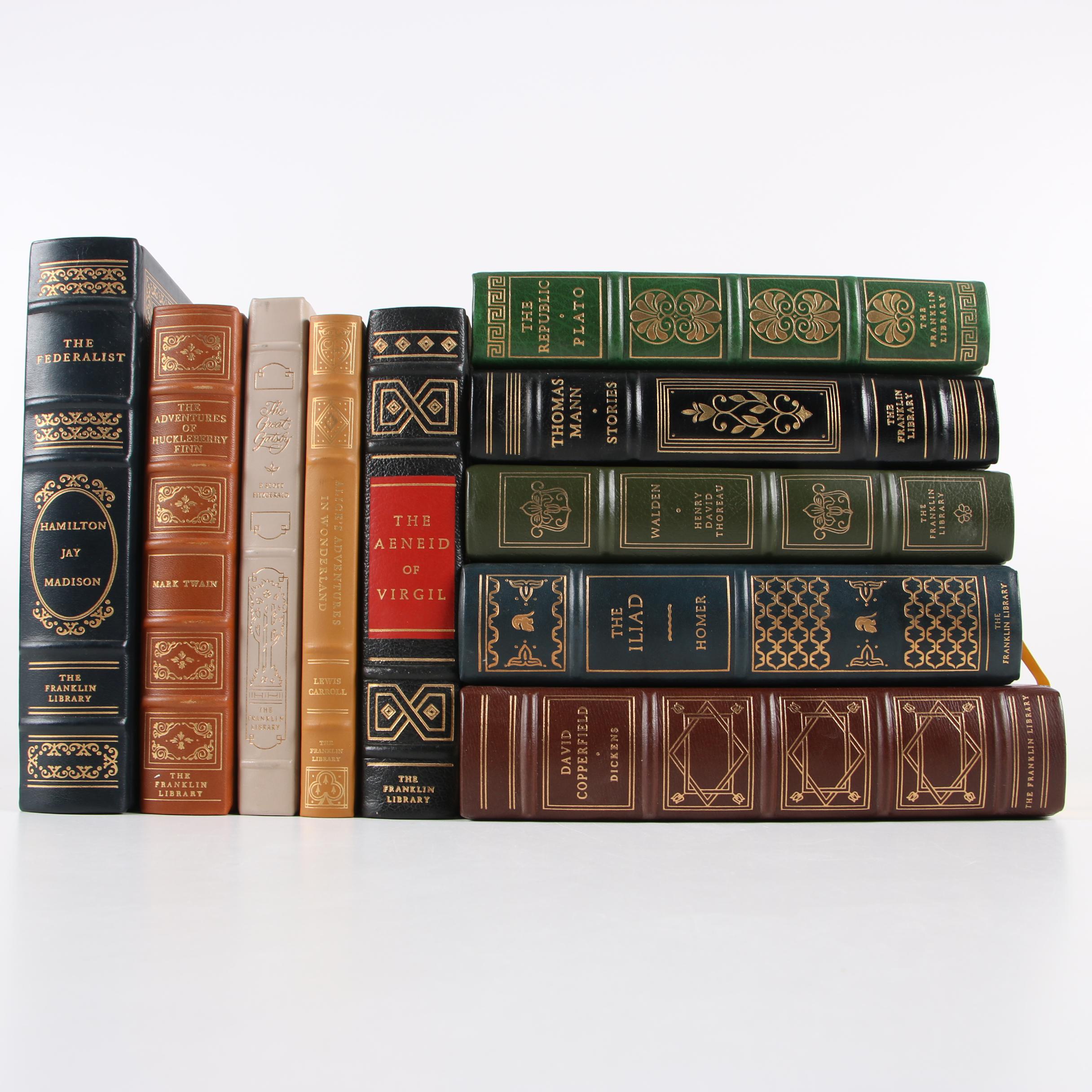 Franklin Library Editions including Charles Dickens, Mark Twain, and Others