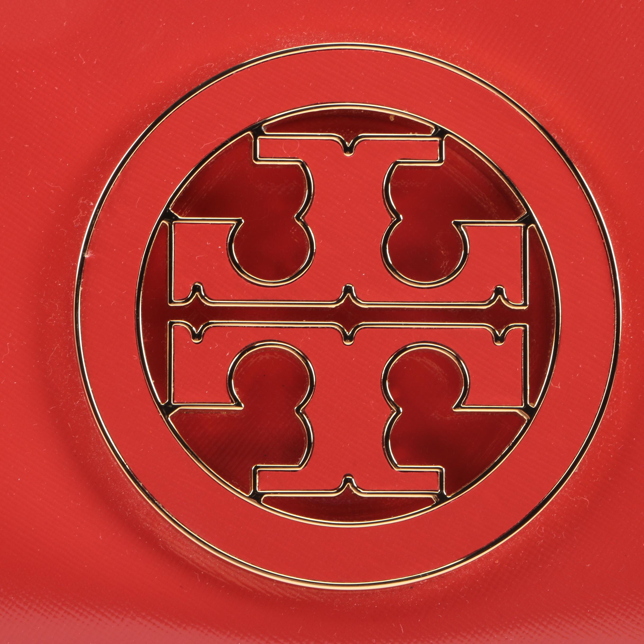 Tory Burch Robinson Poppy Red Logo Handbag