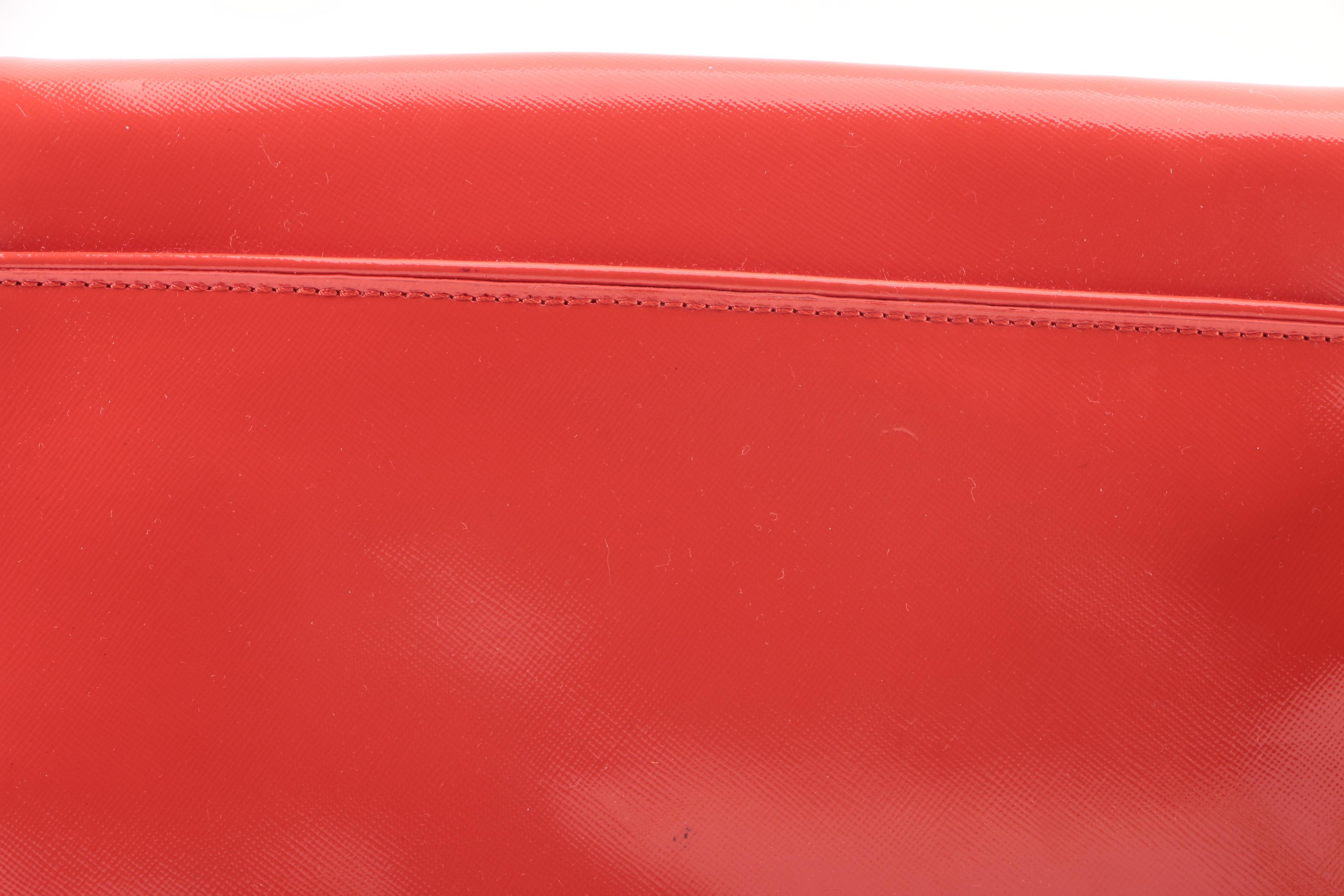 Tory Burch Robinson Poppy Red Logo Handbag