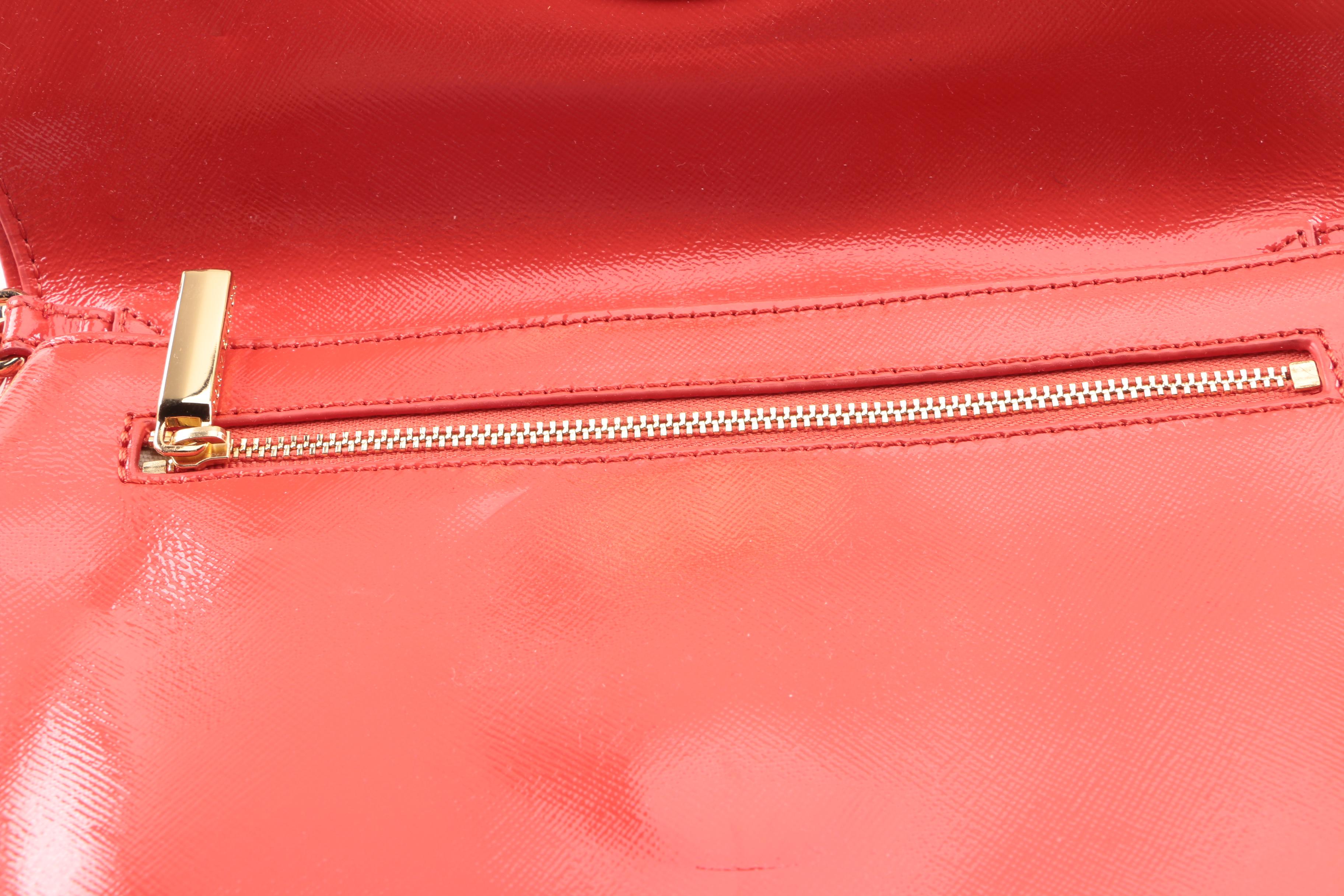 Tory Burch Robinson Poppy Red Logo Handbag