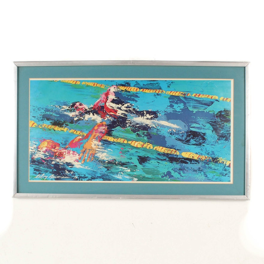 After LeRoy Neiman 1976 Olympics Offset Lithograph