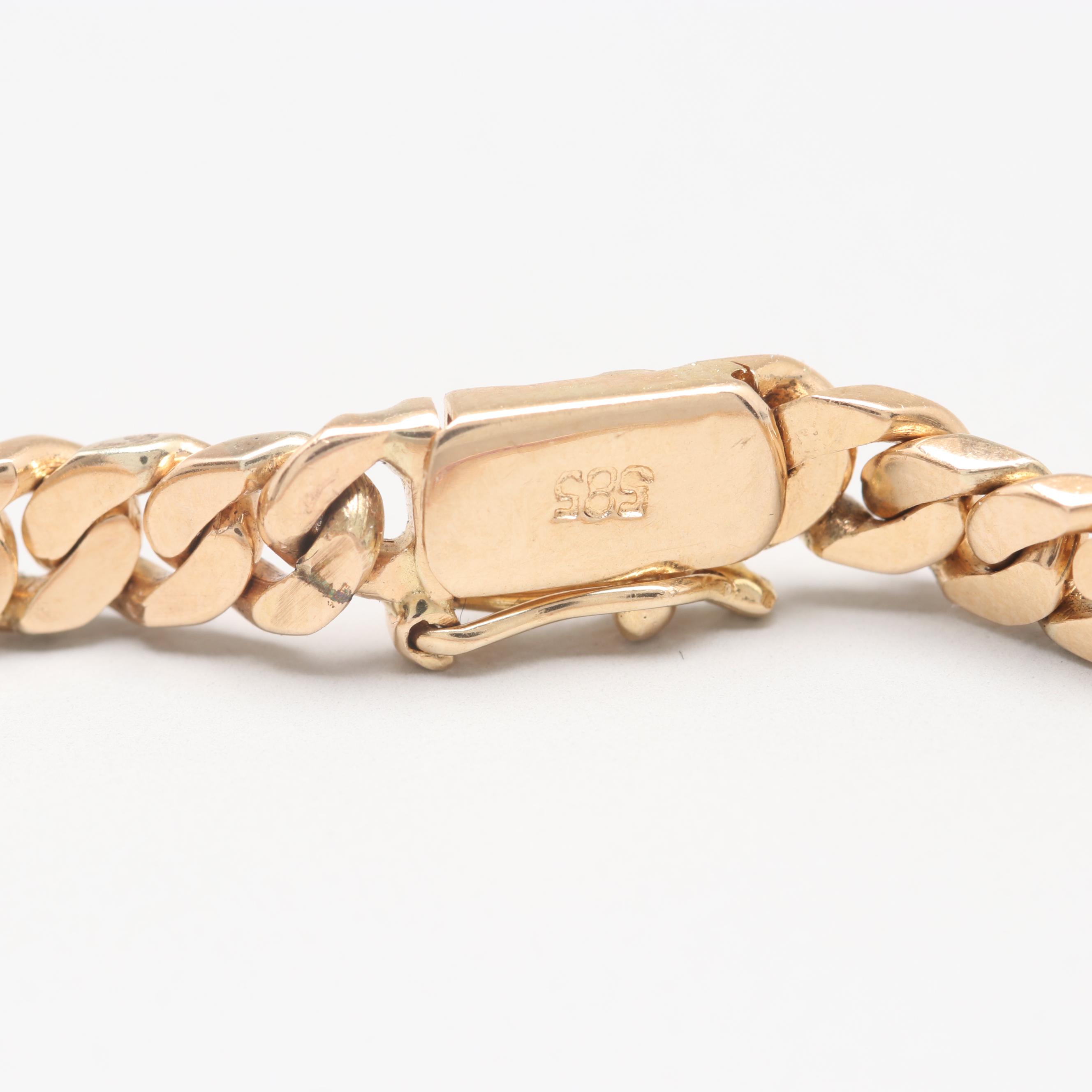 14K Yellow Gold Diamond and Ruby Bracelet