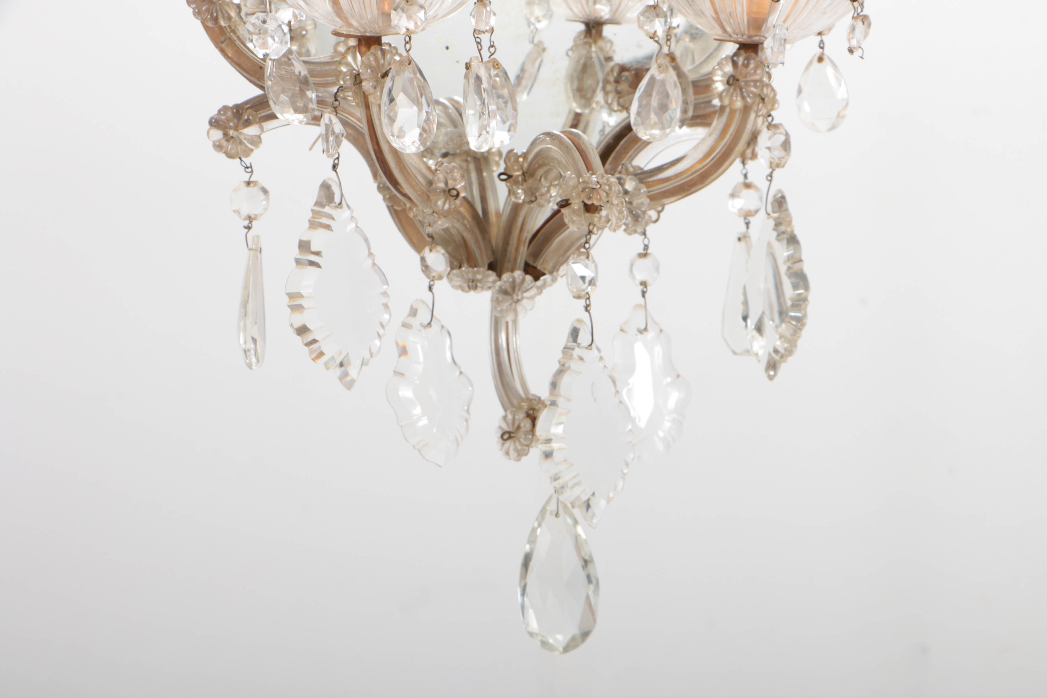 Antique Venetian Glass Mirrored Sconces