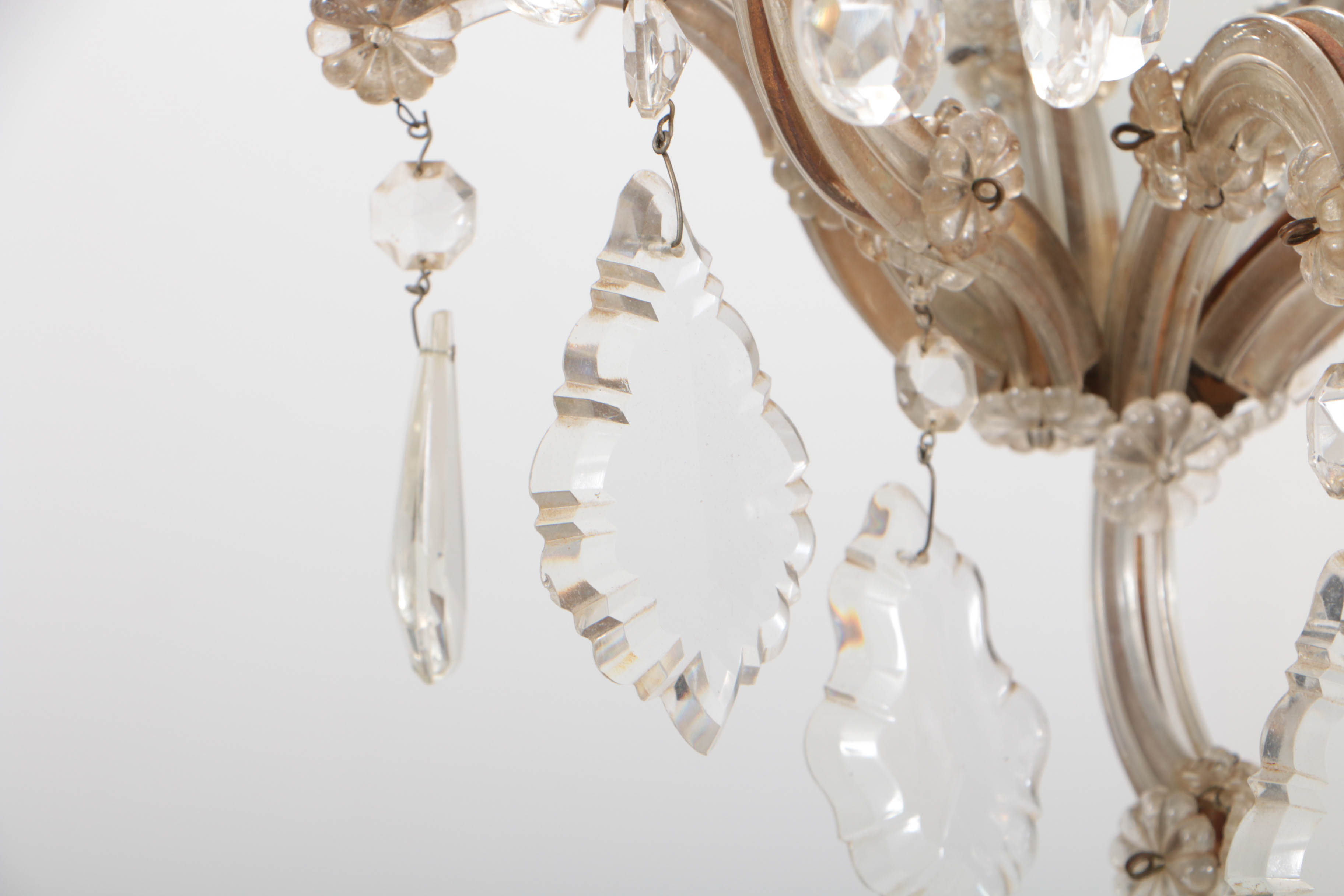 Antique Venetian Glass Mirrored Sconces