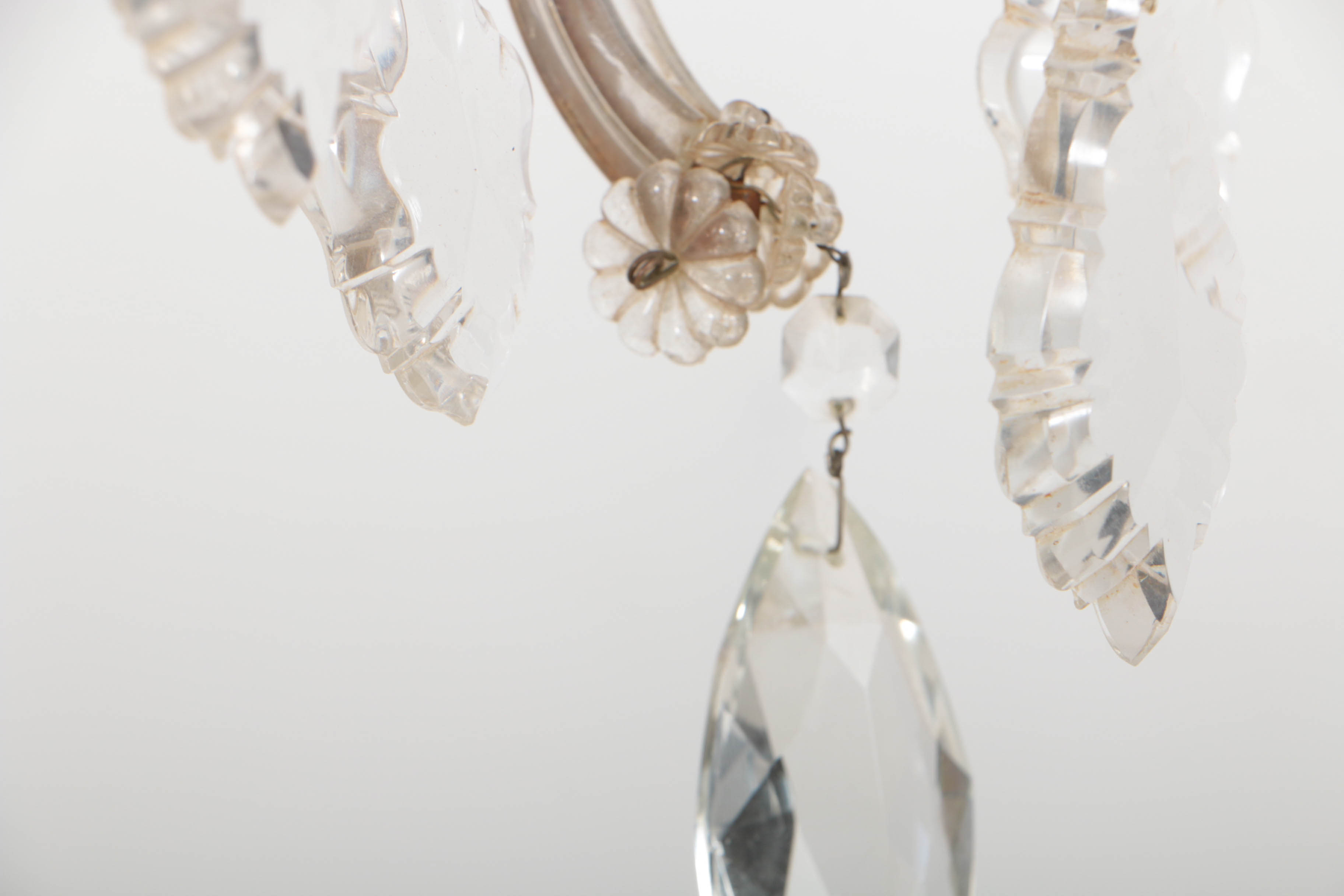 Antique Venetian Glass Mirrored Sconces