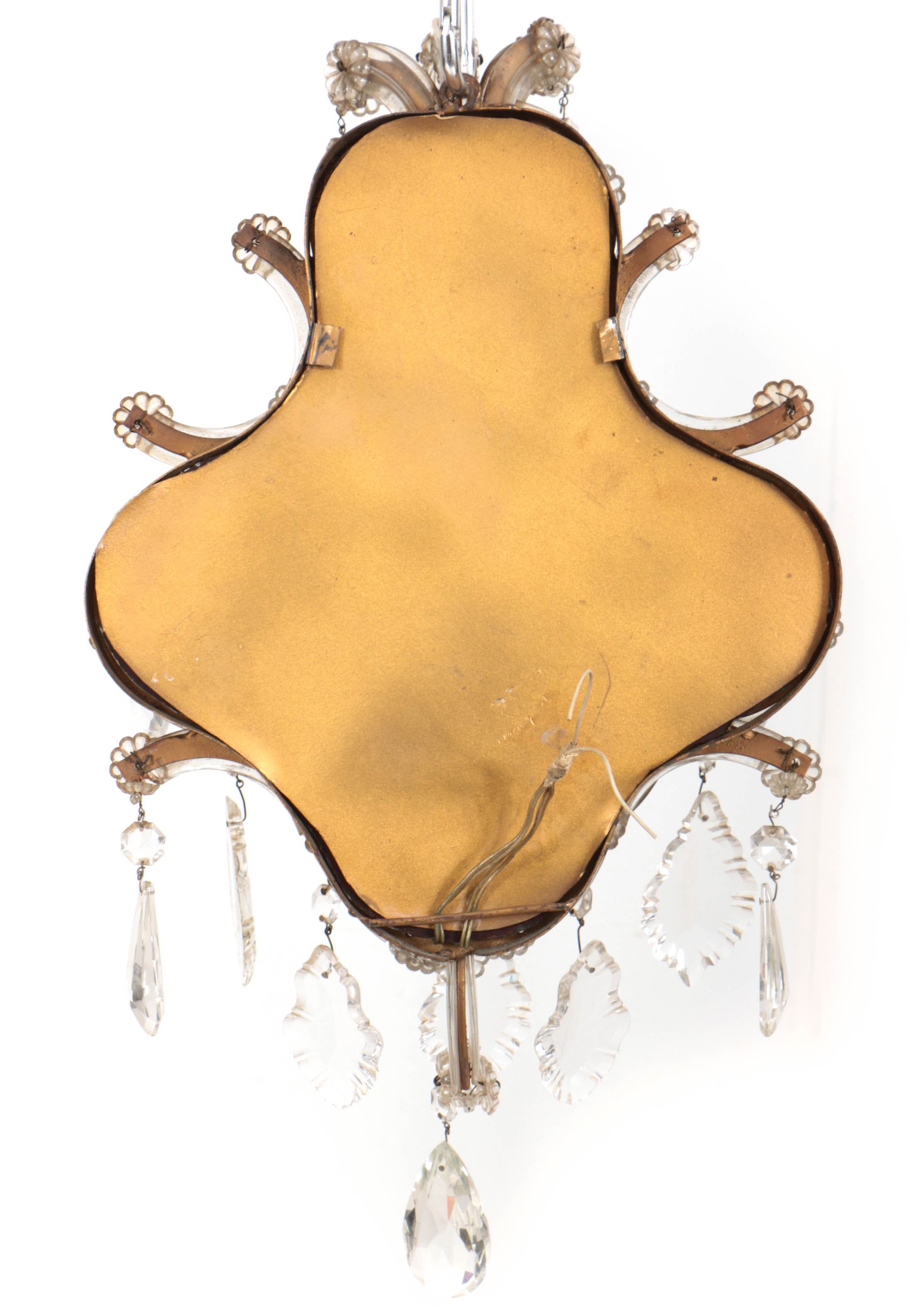 Antique Venetian Glass Mirrored Sconces