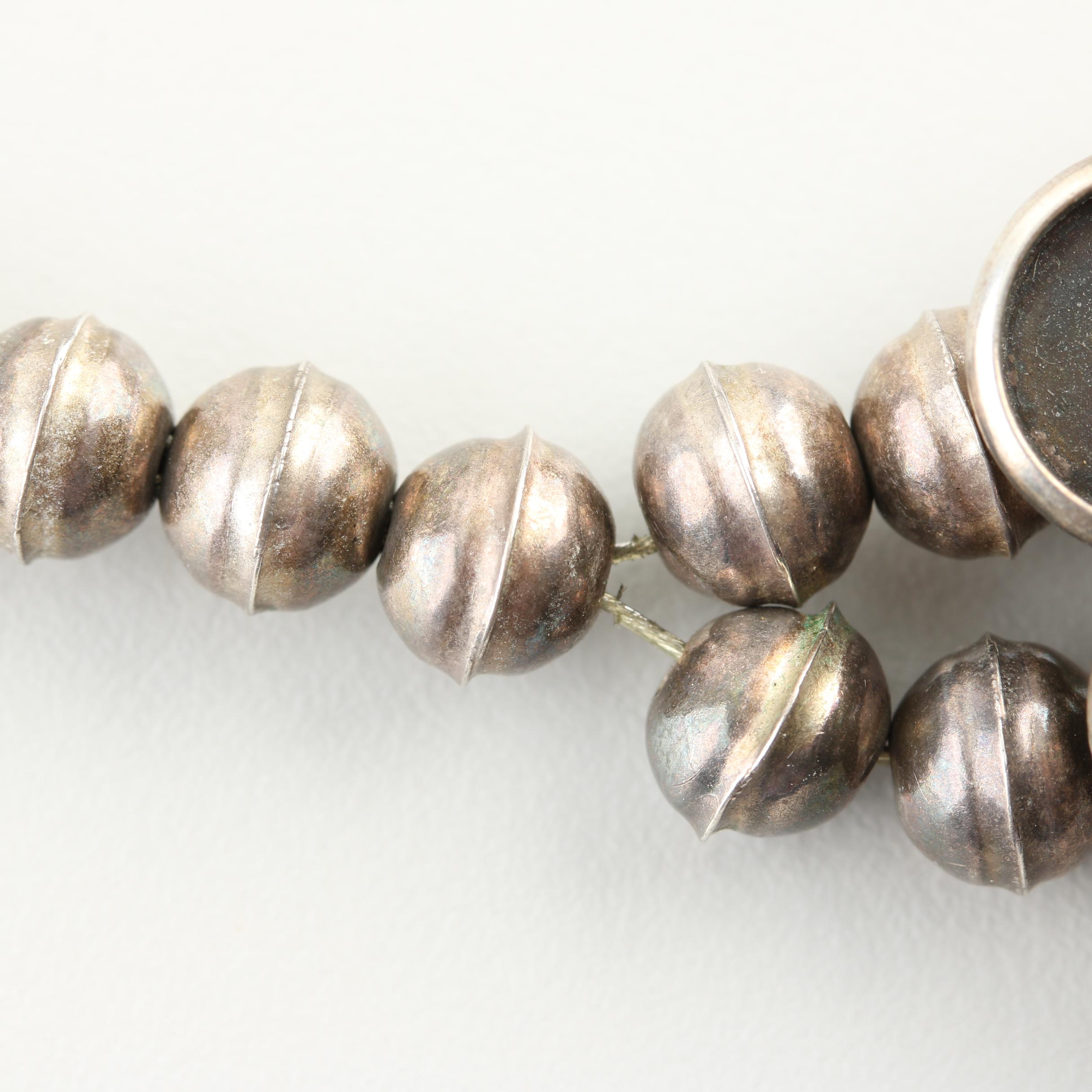 Southwestern Style Sterling Silver Turquoise Necklace