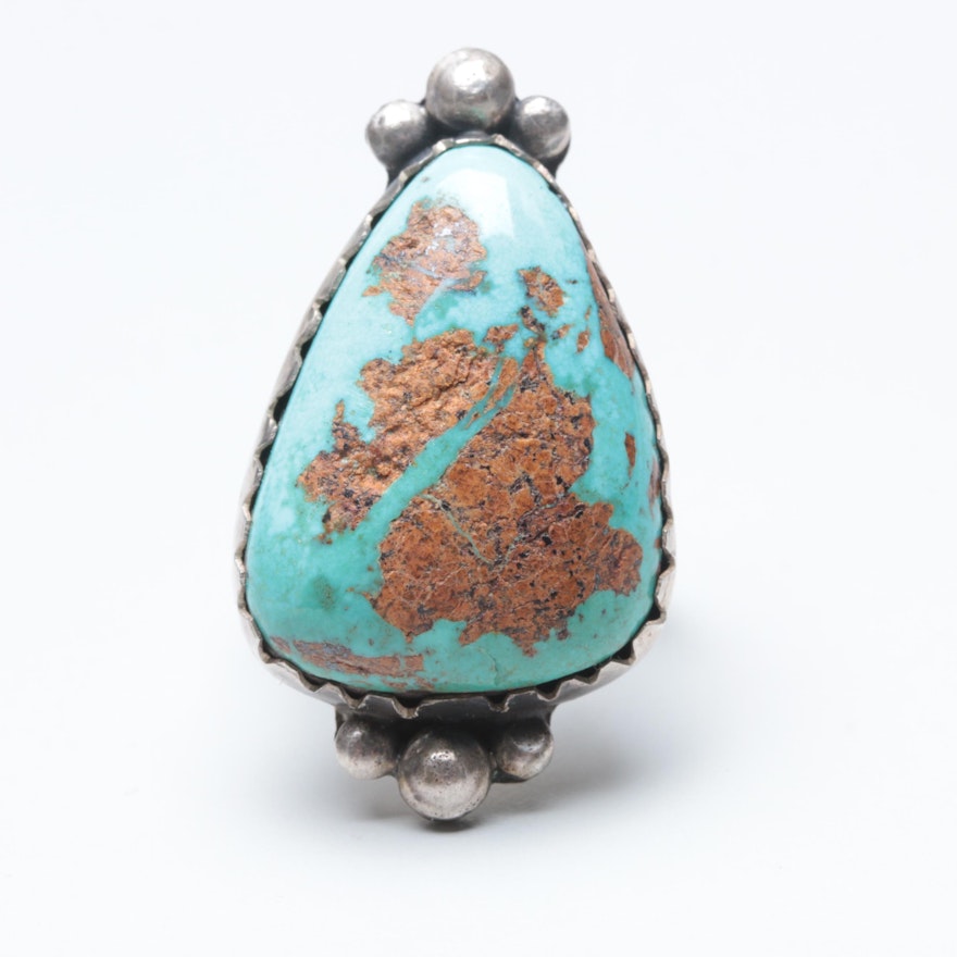 Mexican Silver Turquoise Ring