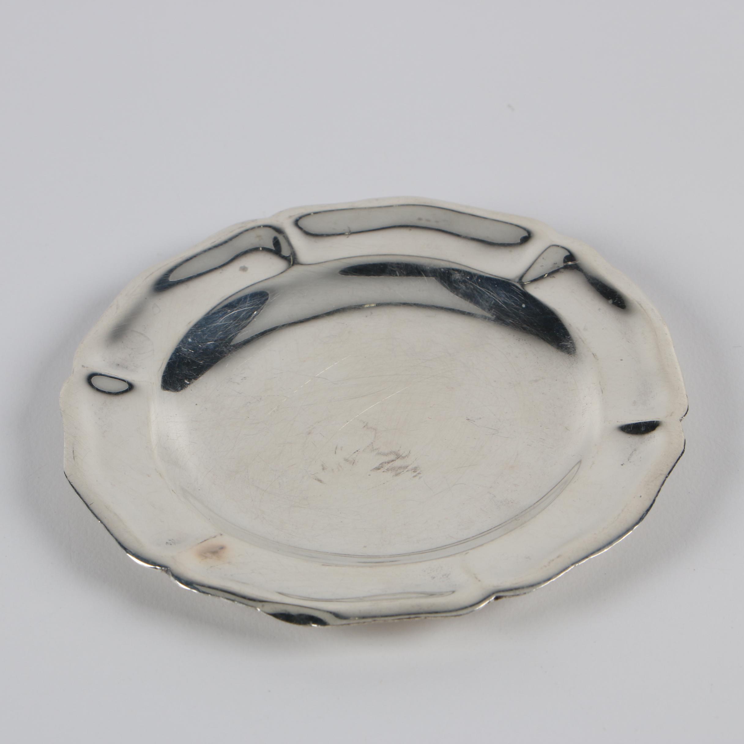 Gorham Sterling Silver Heart-Shaped Bon Bon Bowl with Sterling Dish