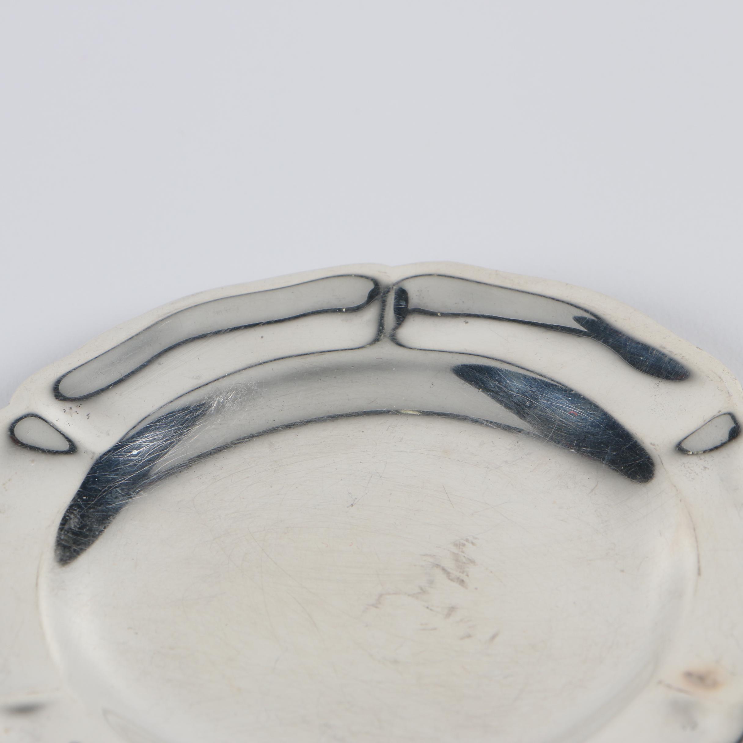 Gorham Sterling Silver Heart-Shaped Bon Bon Bowl with Sterling Dish