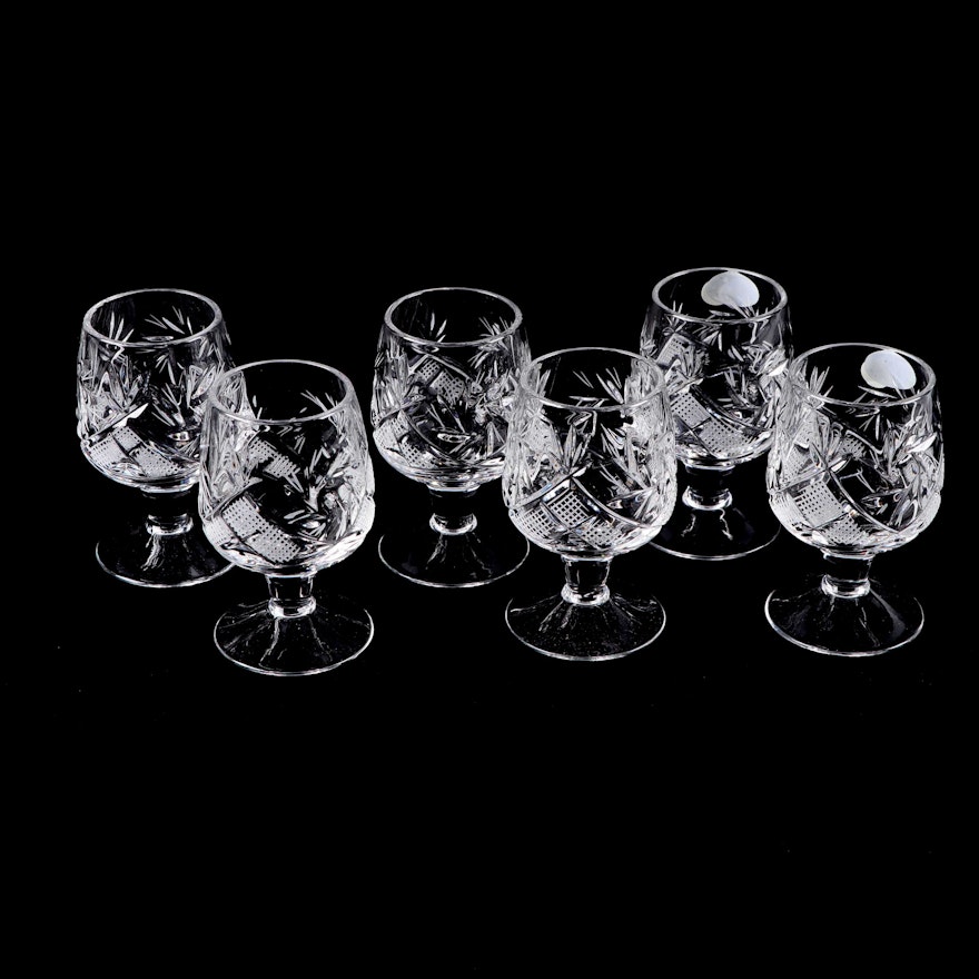 Neman Glassworks "Chanson" Crystal Cordial Glasses