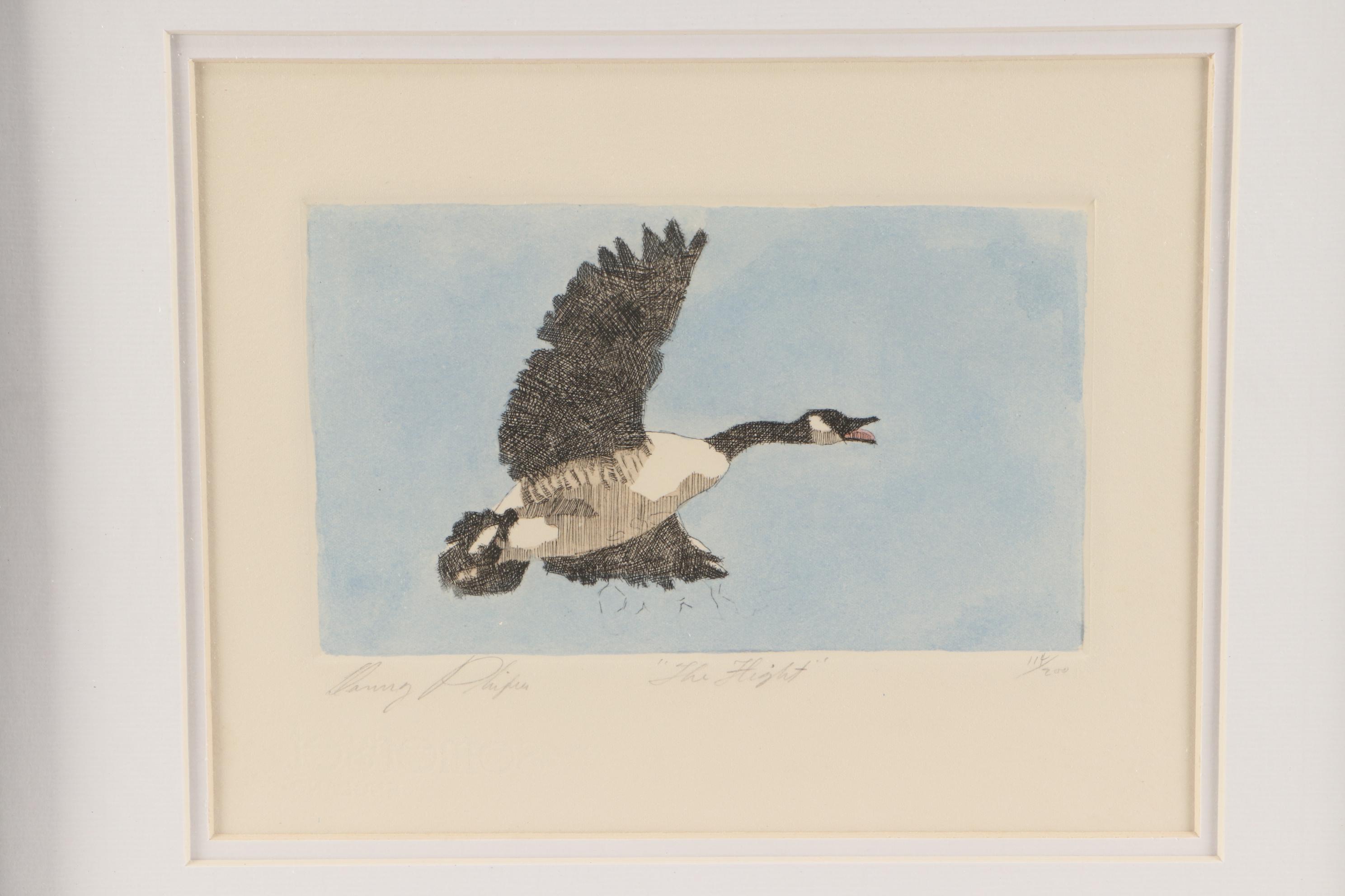 Danny Phifer Limited Edition Hand-Colored Etching "The Flight"