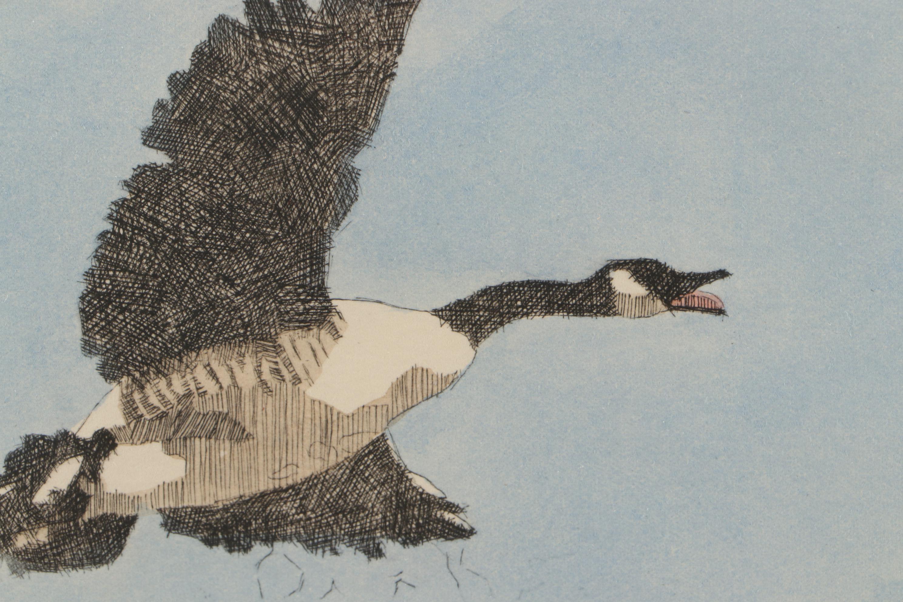 Danny Phifer Limited Edition Hand-Colored Etching "The Flight"