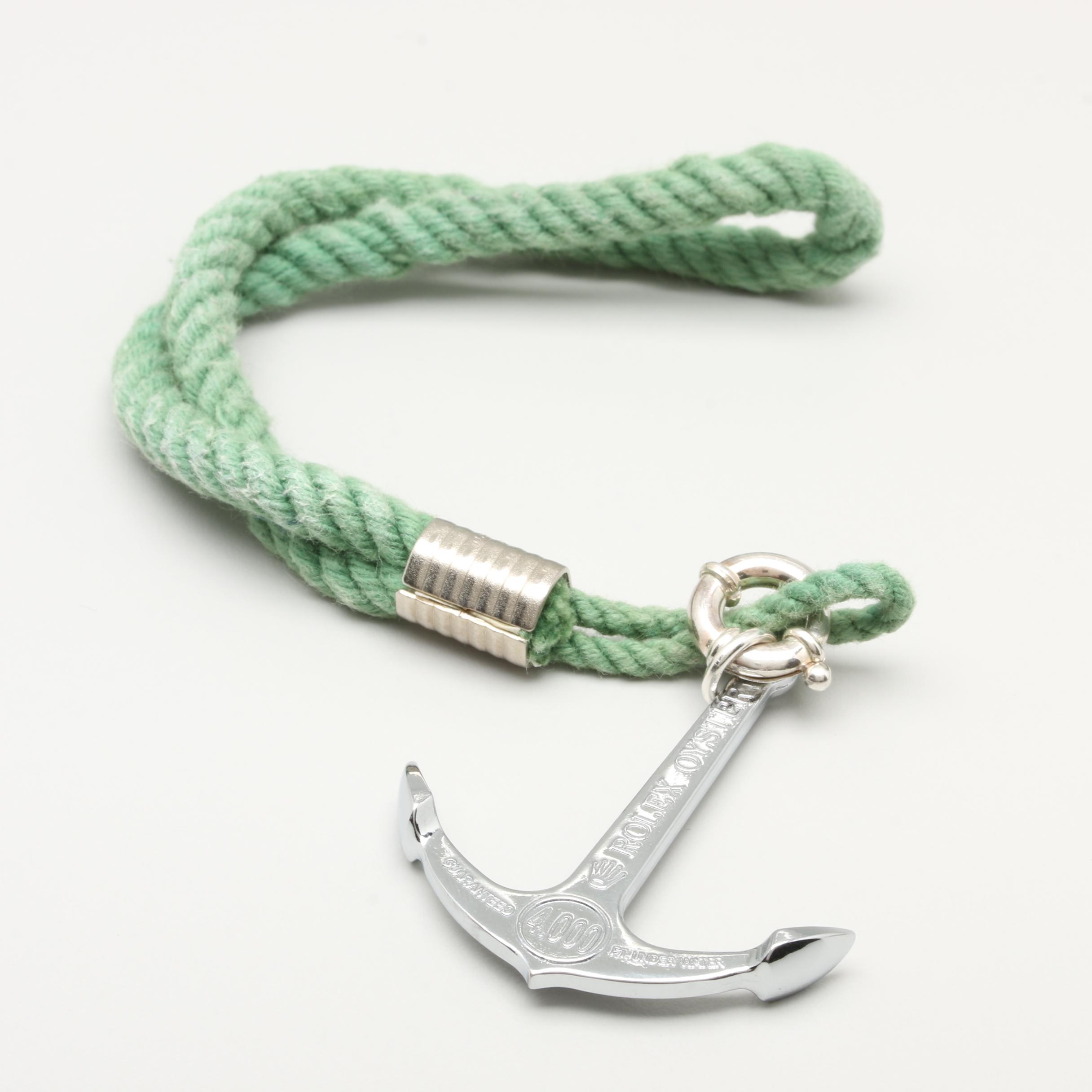 Rolex Oyster Sterling Silver Purse and Key Charm Accessory