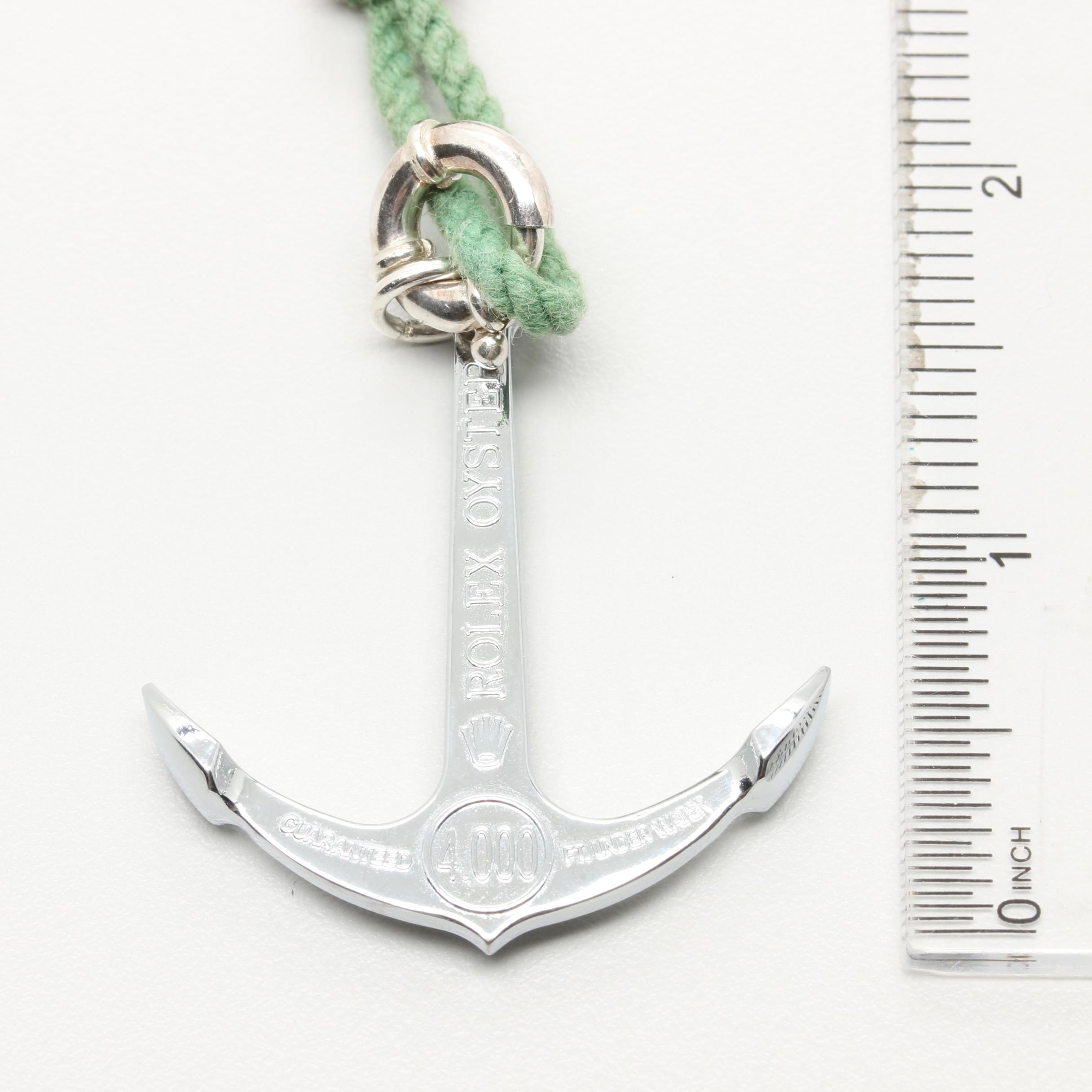 Rolex Oyster Sterling Silver Purse and Key Charm Accessory