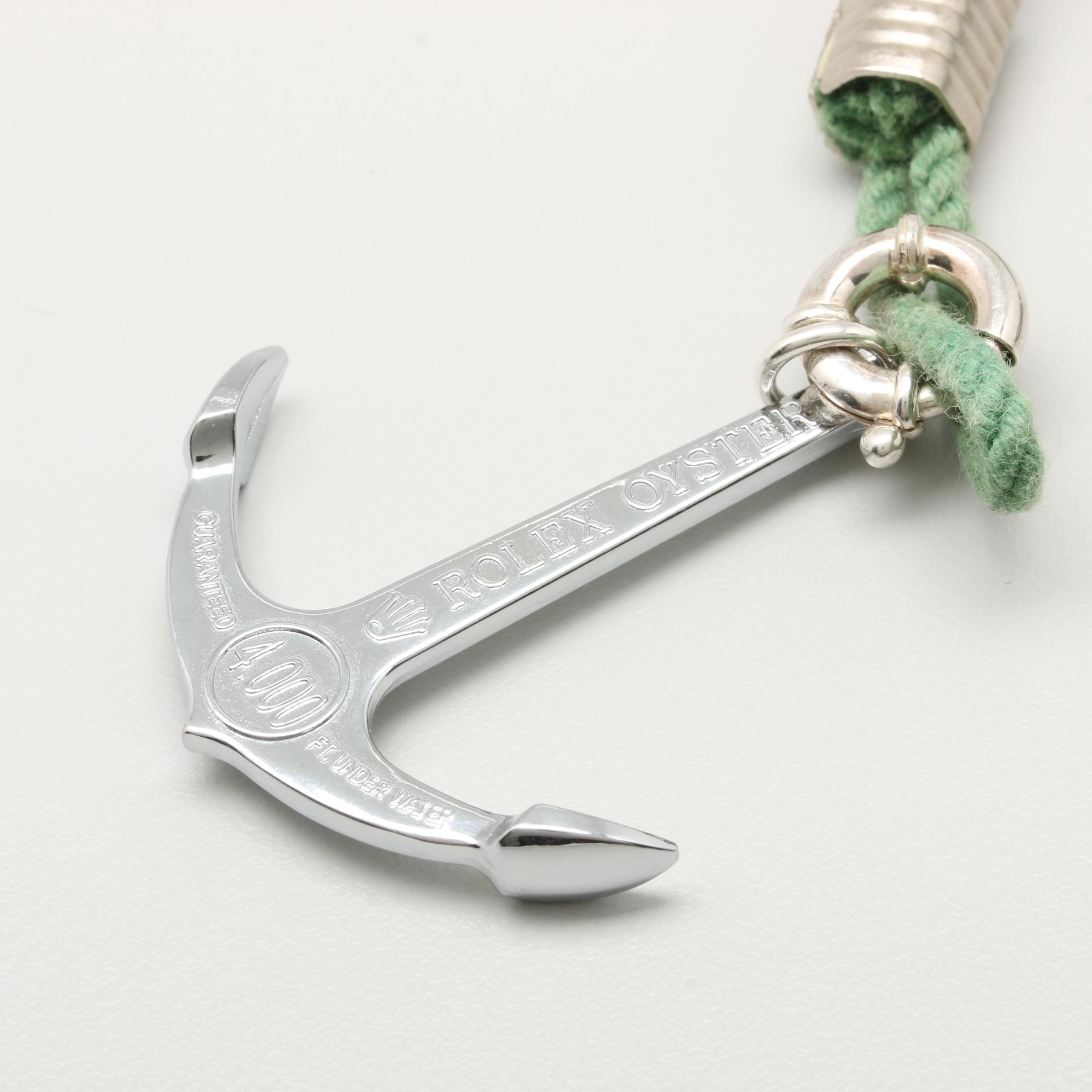 Rolex Oyster Sterling Silver Purse and Key Charm Accessory