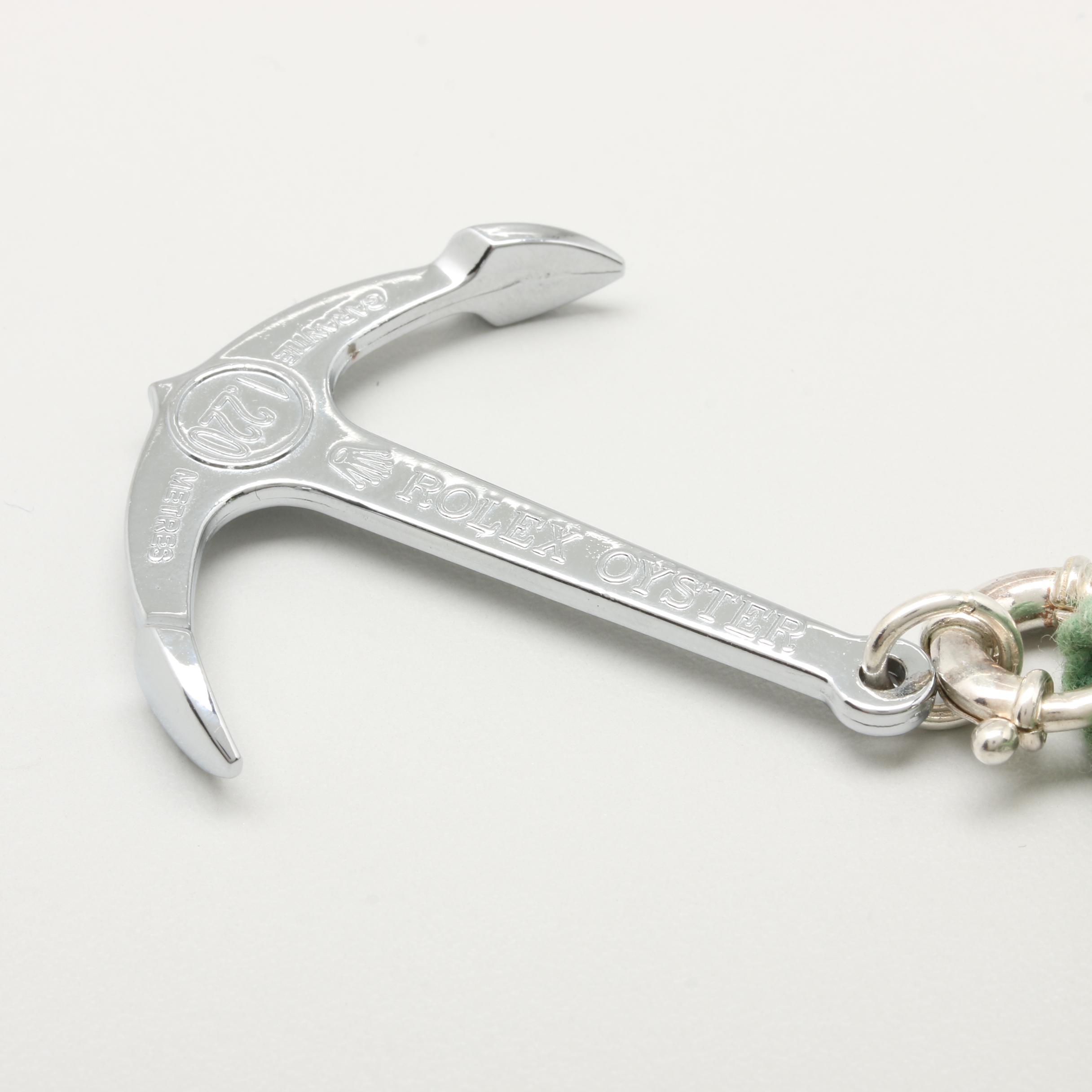 Rolex Oyster Sterling Silver Purse and Key Charm Accessory