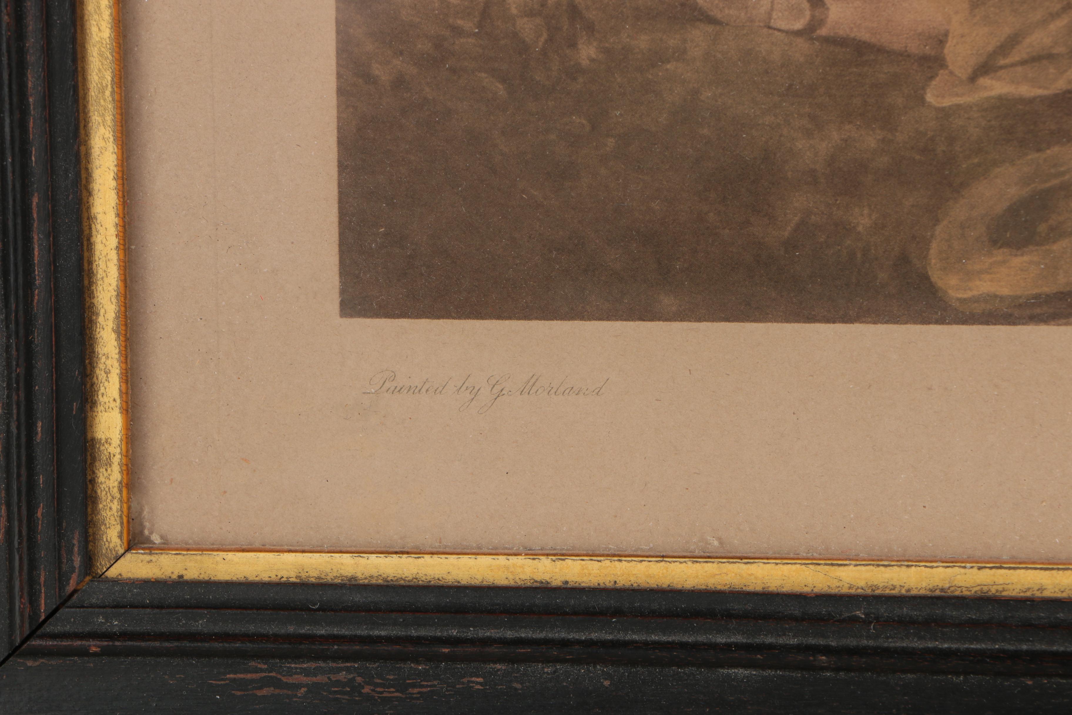 Hand-Colored Rotogravure after George Morland "Juvenile Navigators"