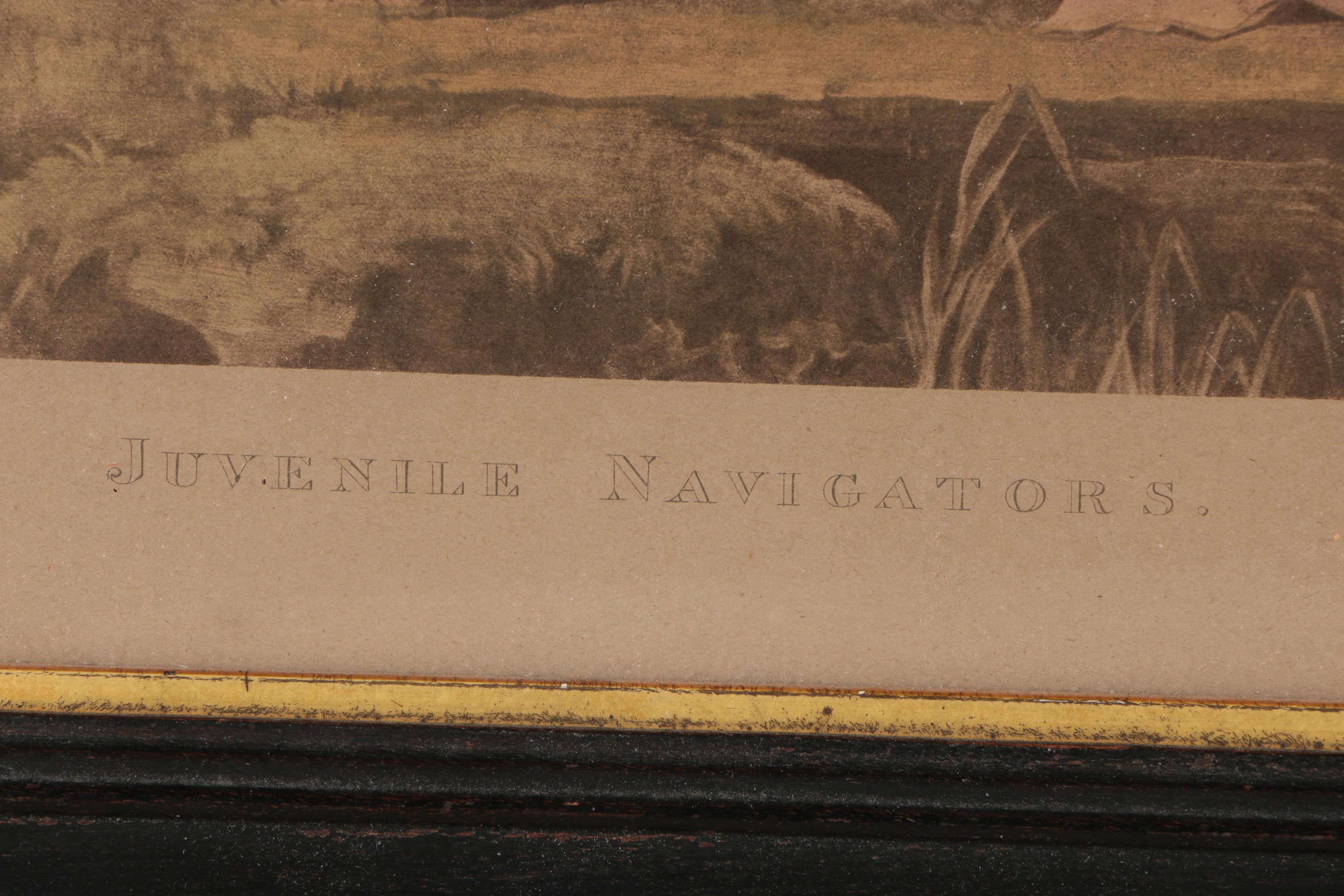 Hand-Colored Rotogravure after George Morland "Juvenile Navigators"
