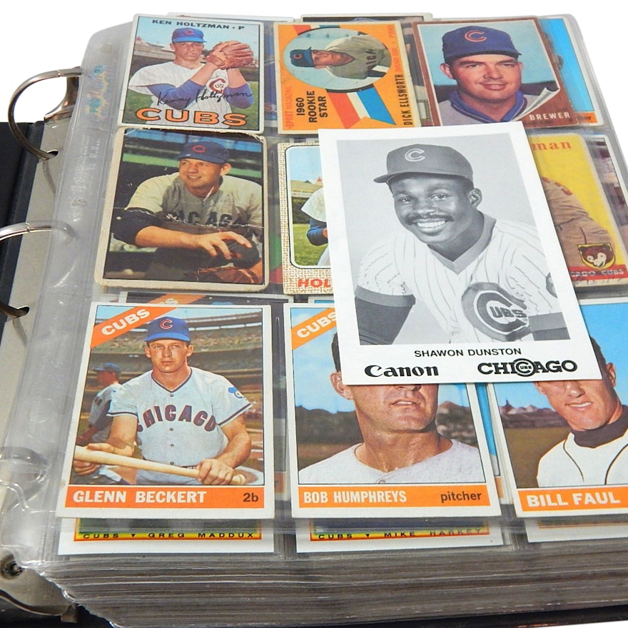 Chicago Cubs Album of Mostly 1980s Baseball Cards - Over Few Hundred Cards