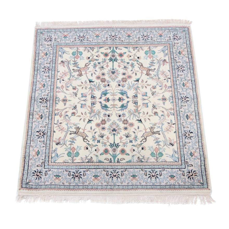 Hand-Knotted Indo-Persian Hunting Rug