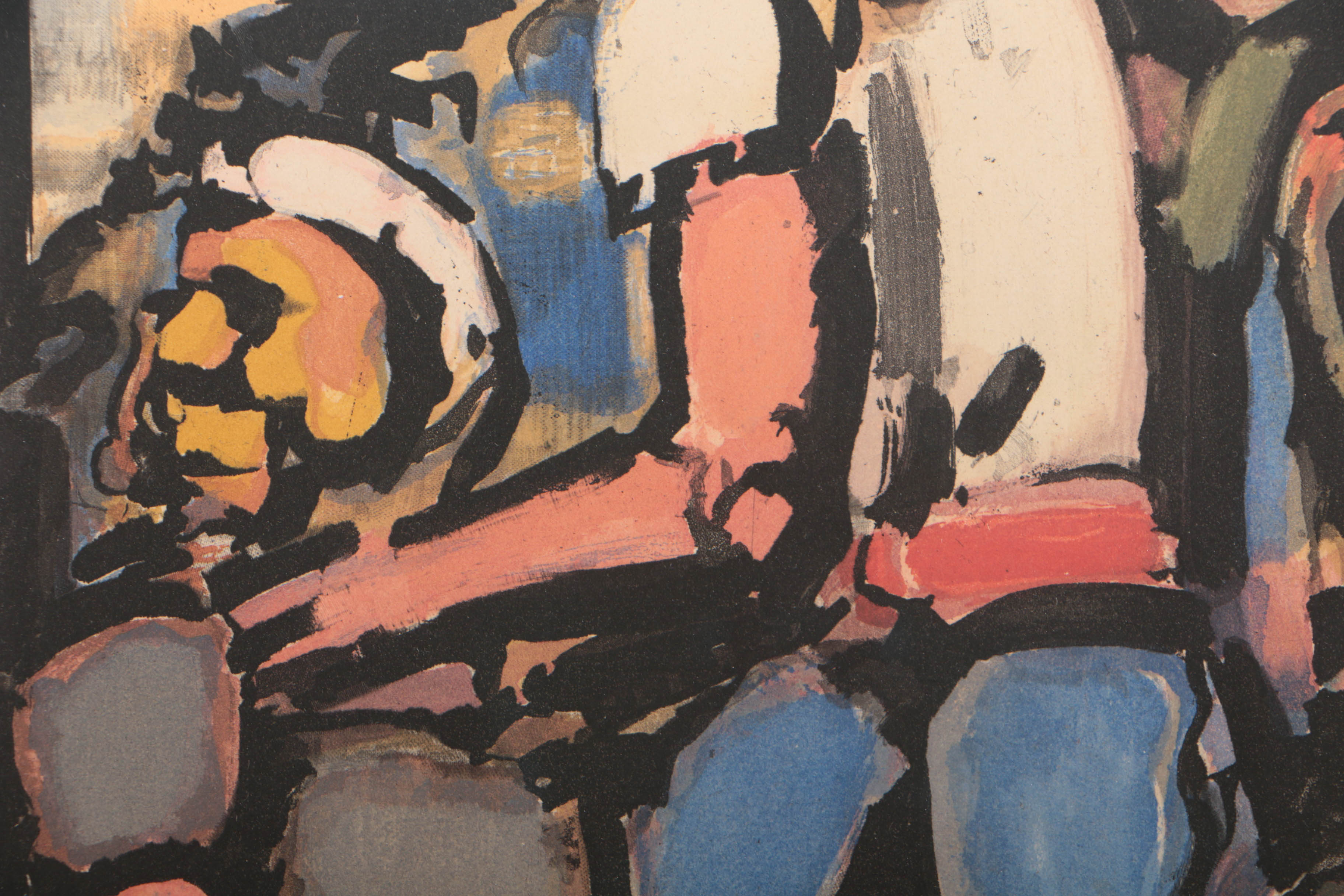 Georges Rouault 1936 Color Aquatint "Paysans"