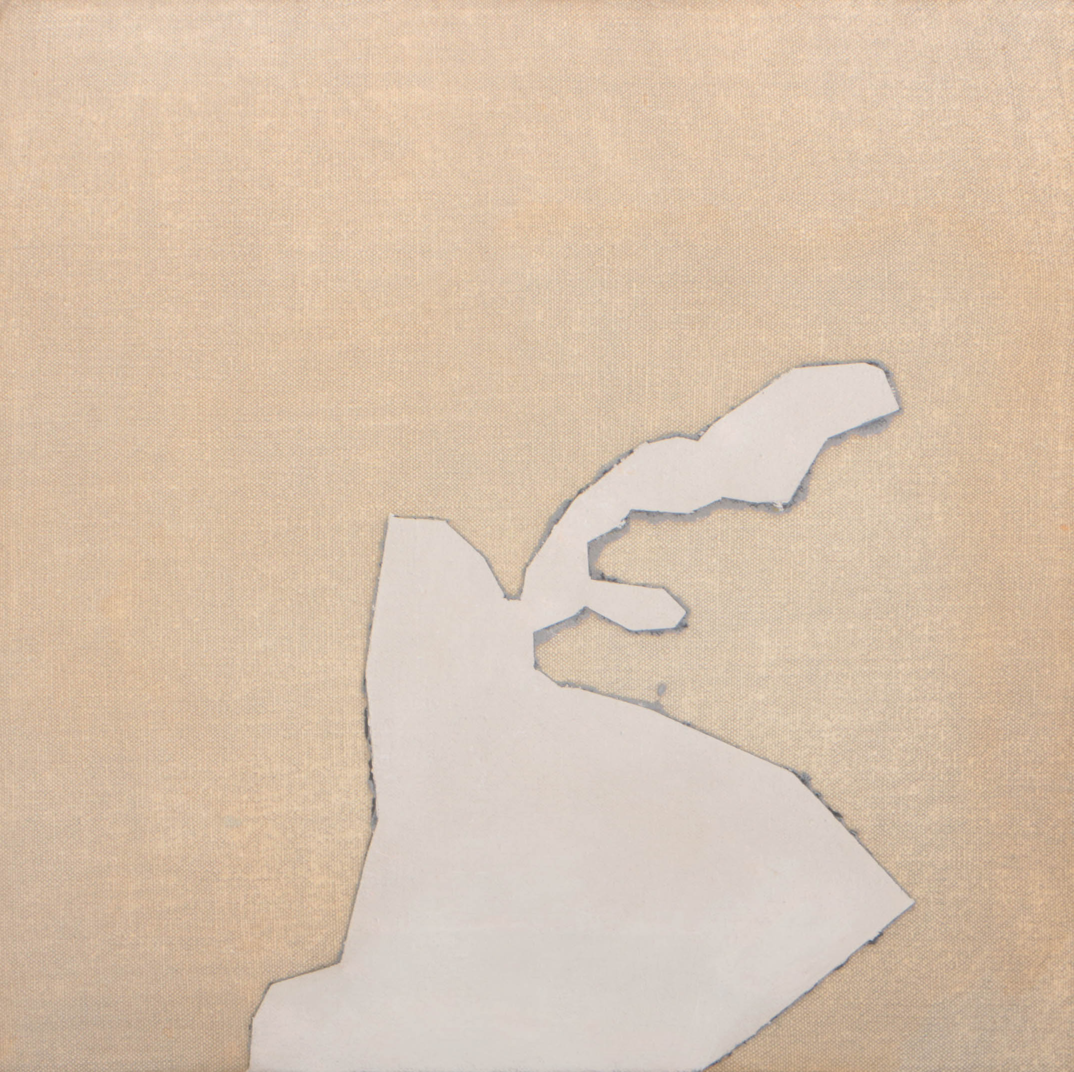 Robert Goodnough 1972 Oil, Acrylic and Collage Painting "White Reach"