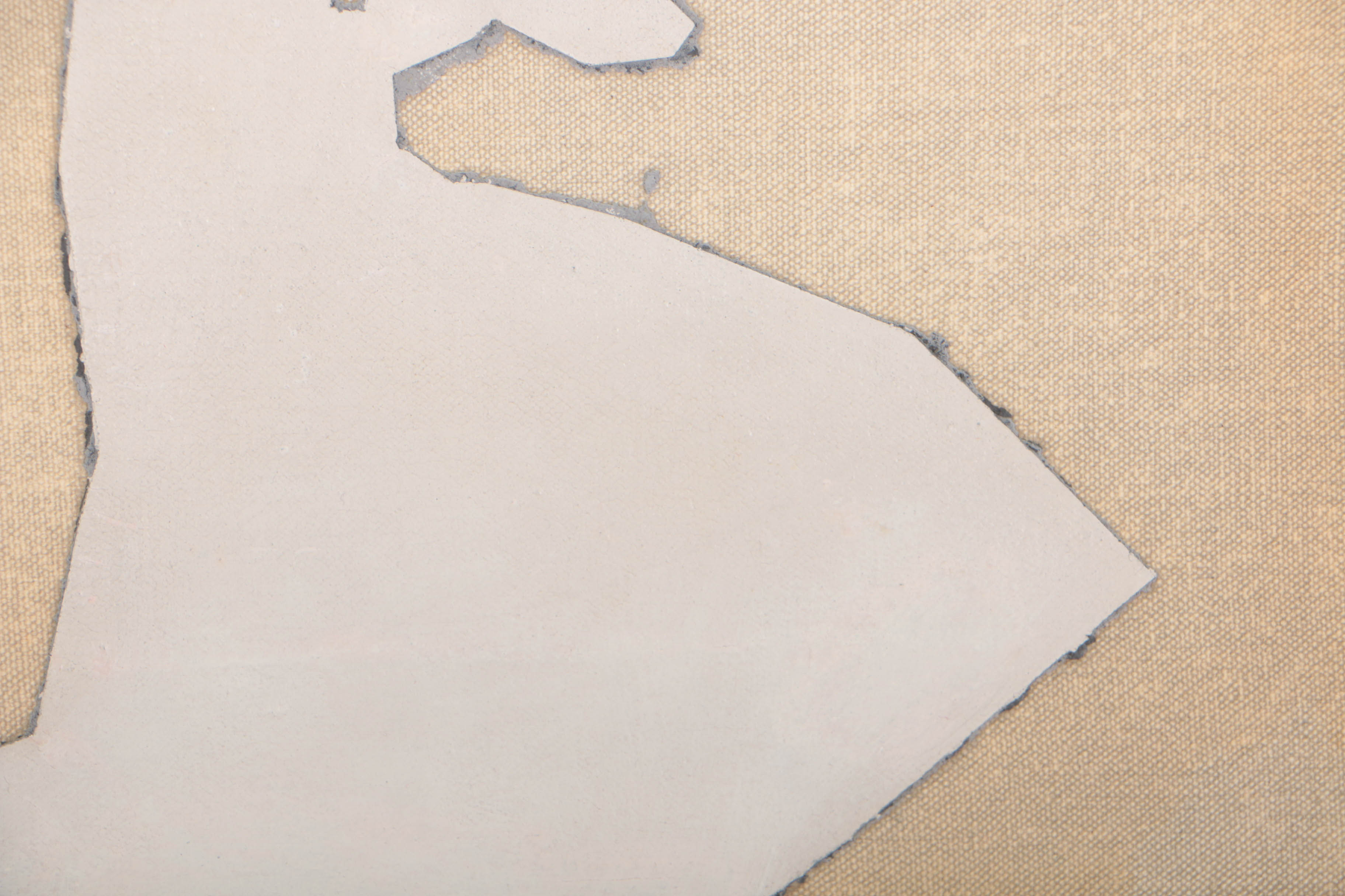 Robert Goodnough 1972 Oil, Acrylic and Collage Painting "White Reach"