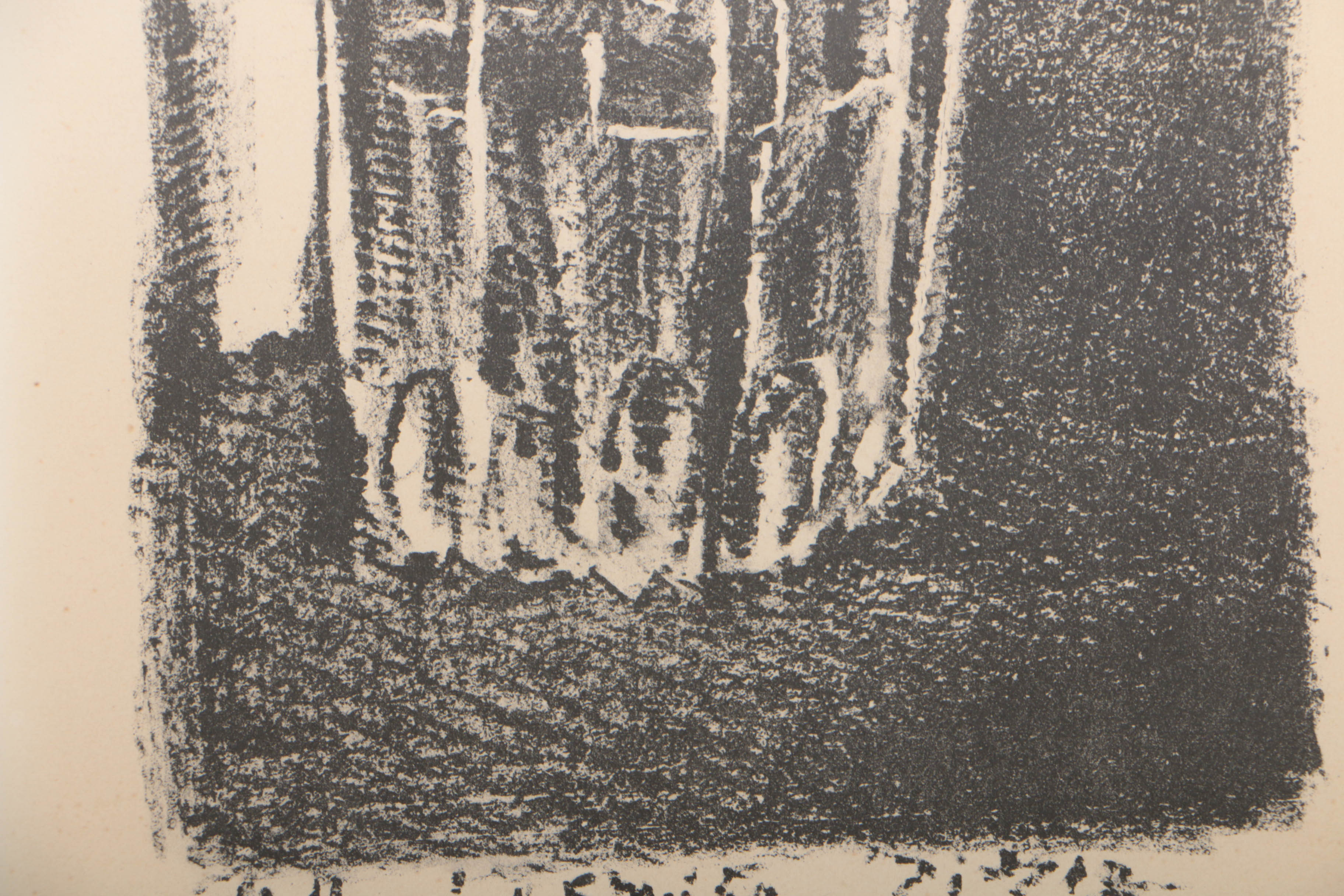 Pablo Picasso 1950 Transfer Lithograph "Fleurs dans un vase (sans la lettre)"