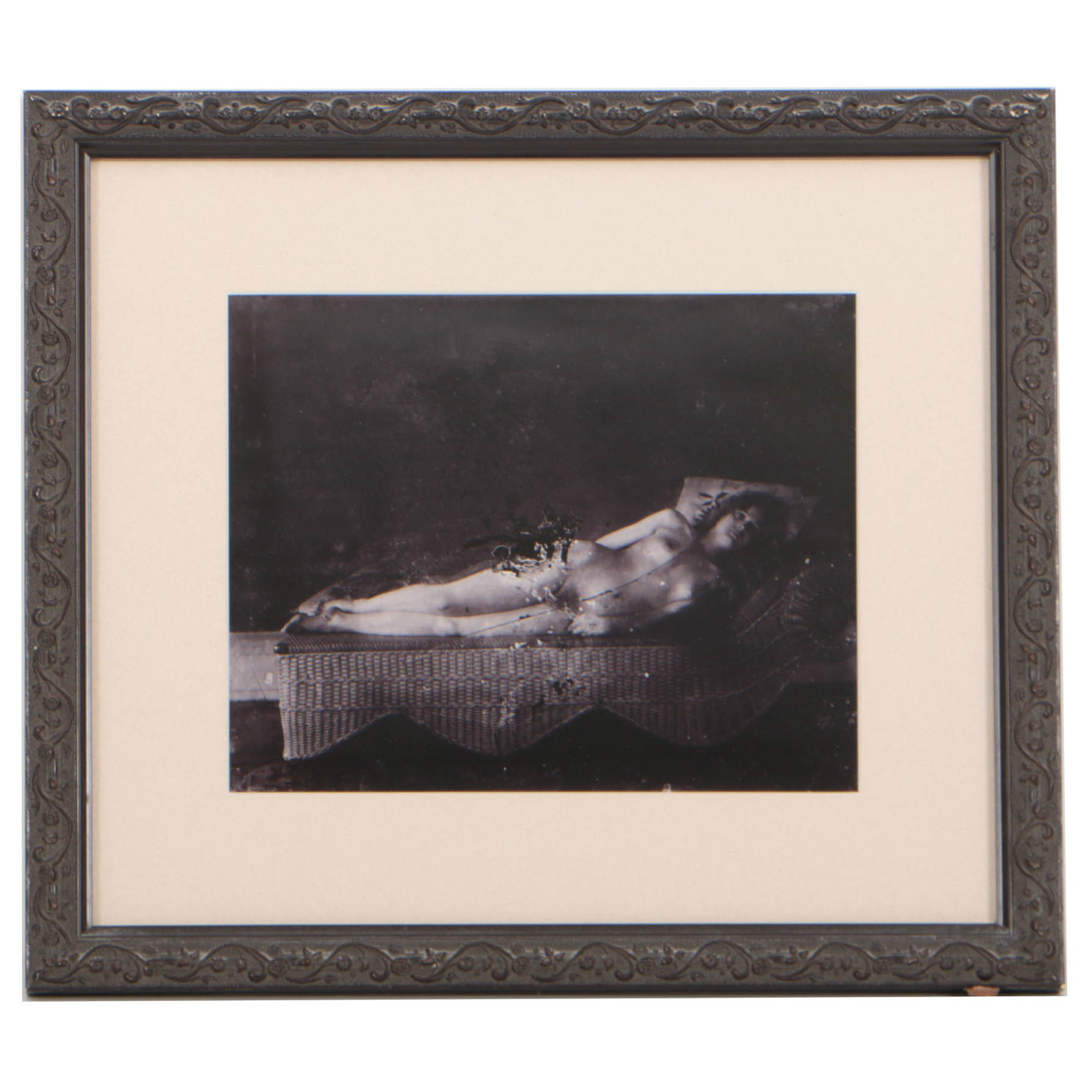 E. J. Bellocq Silver Gelatin Print "Nude on Chaise" from "Storyville Portraits"