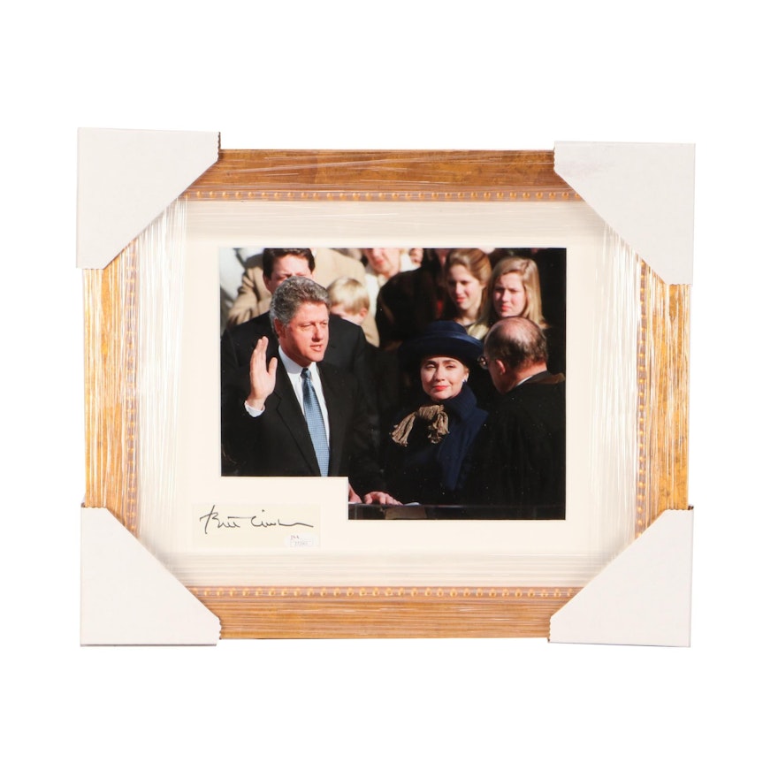 President Bill Clinton Signed Matted and Framed Display JSA COA