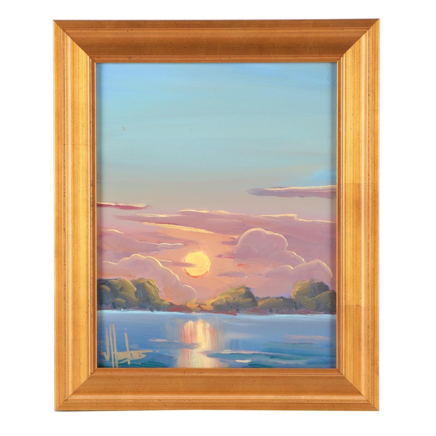 William Hawkins Contemporary Impressionist Oil Landscape Painting