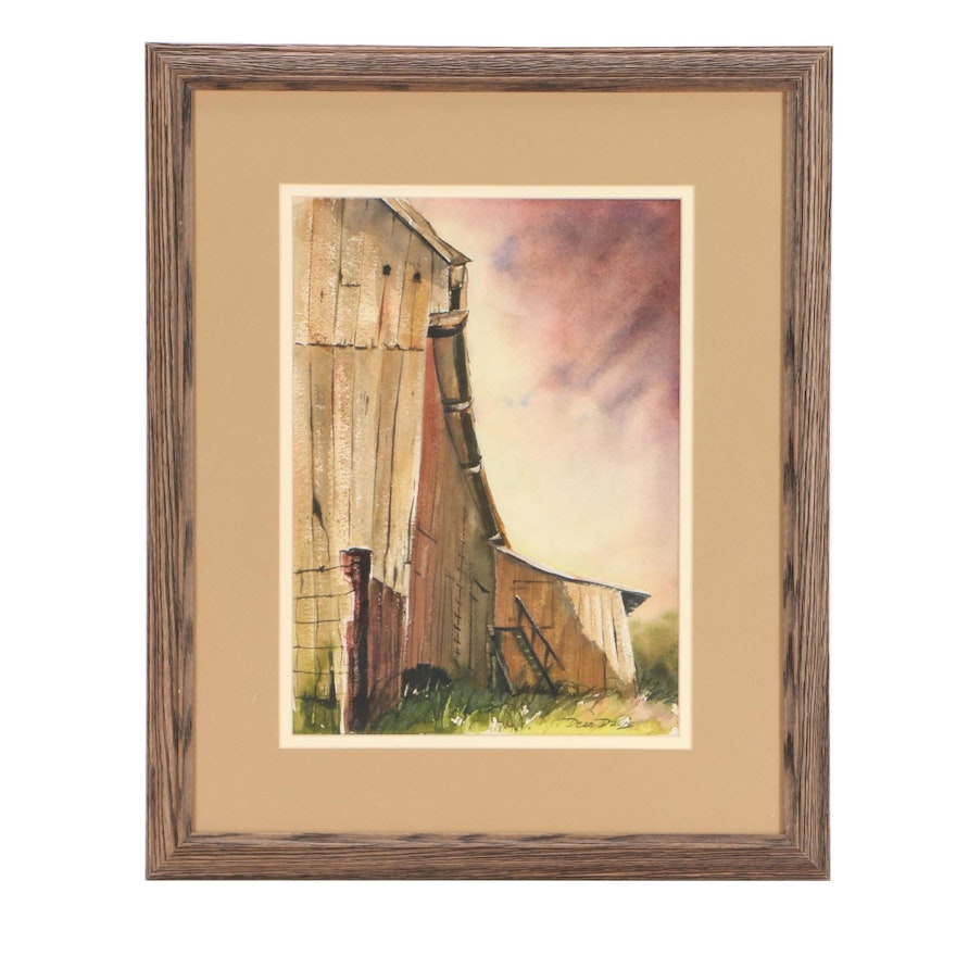 Dean Davis Watercolor Painting "Rural Sunset"