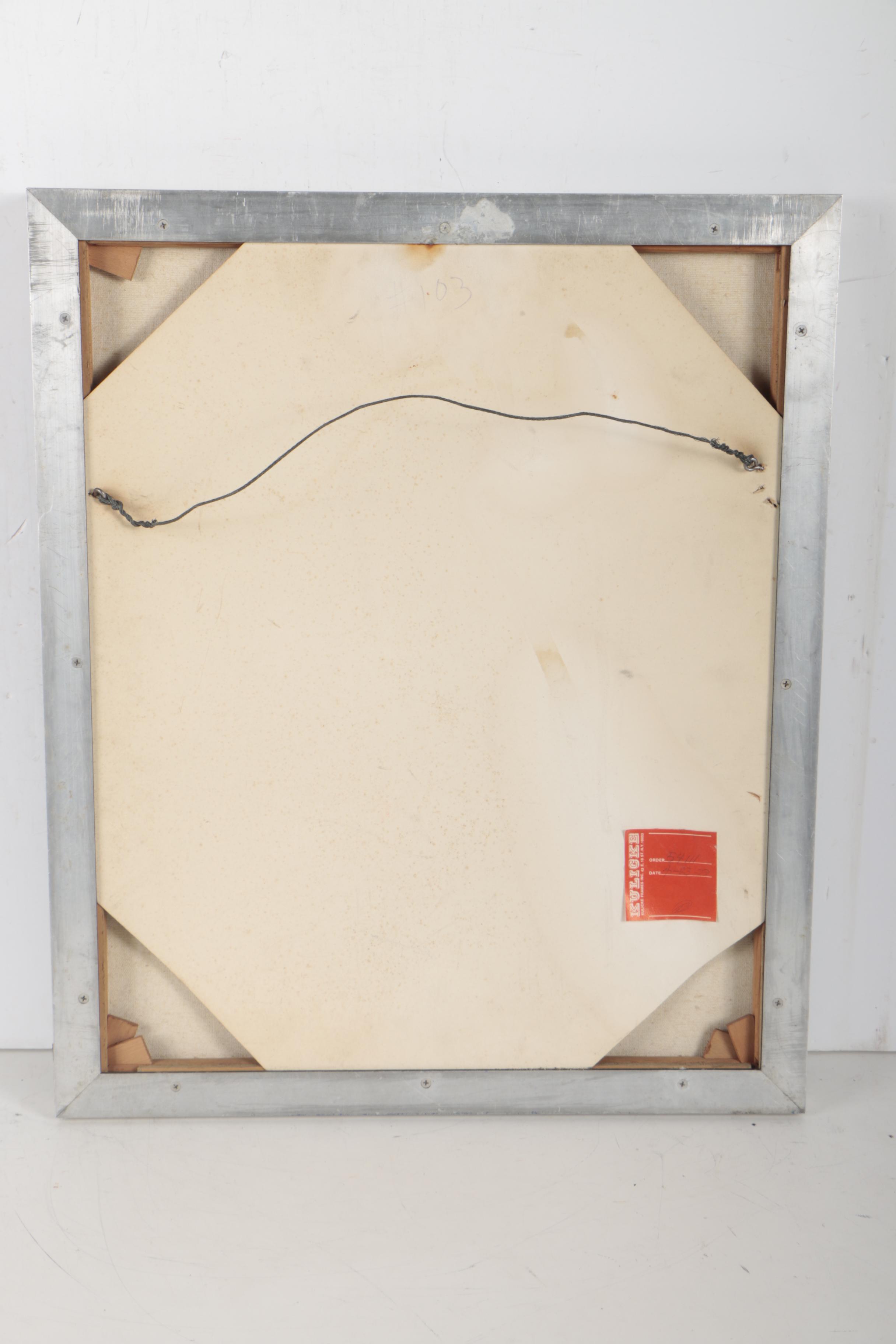 Afewerk Teklé Mid 20th Century Oil Painting