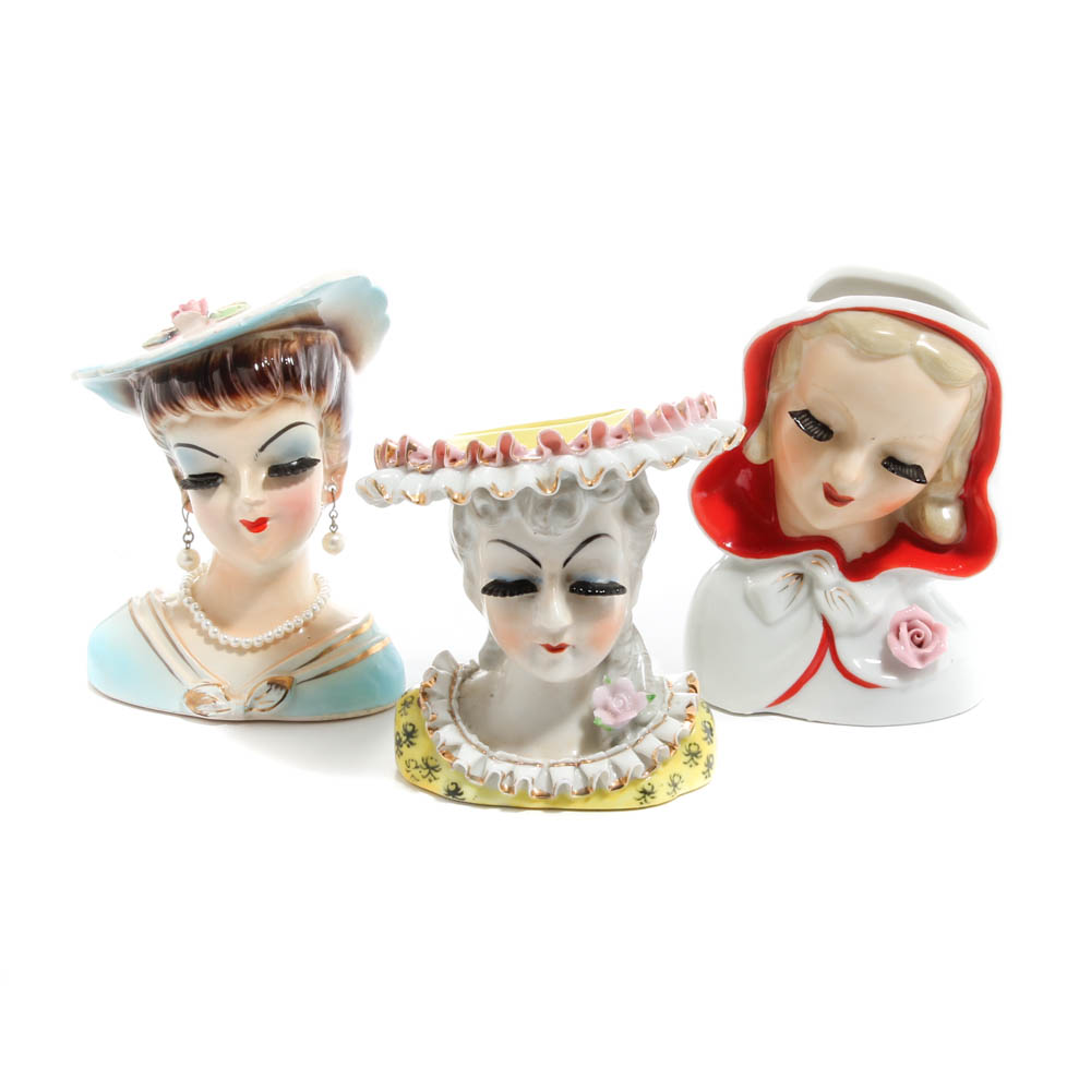 Lady Head Vases