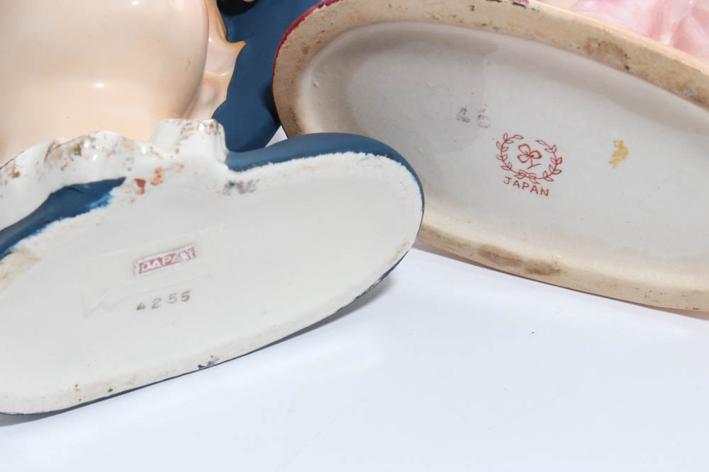 Vintage Lady Head Vases Including Inarco