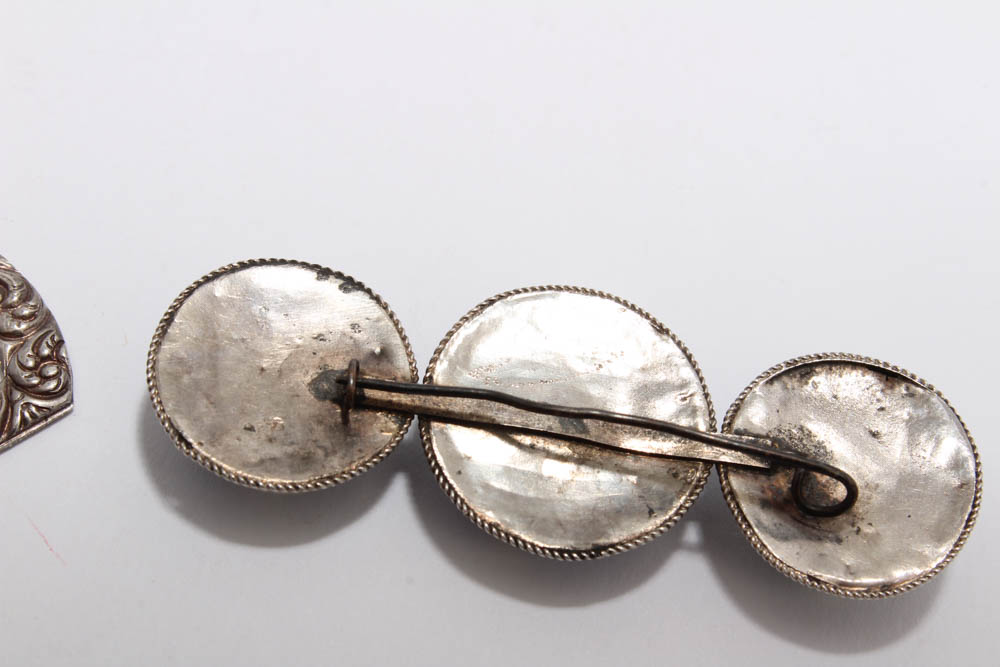 Vintage Sterling Silver Buckles and Brooch