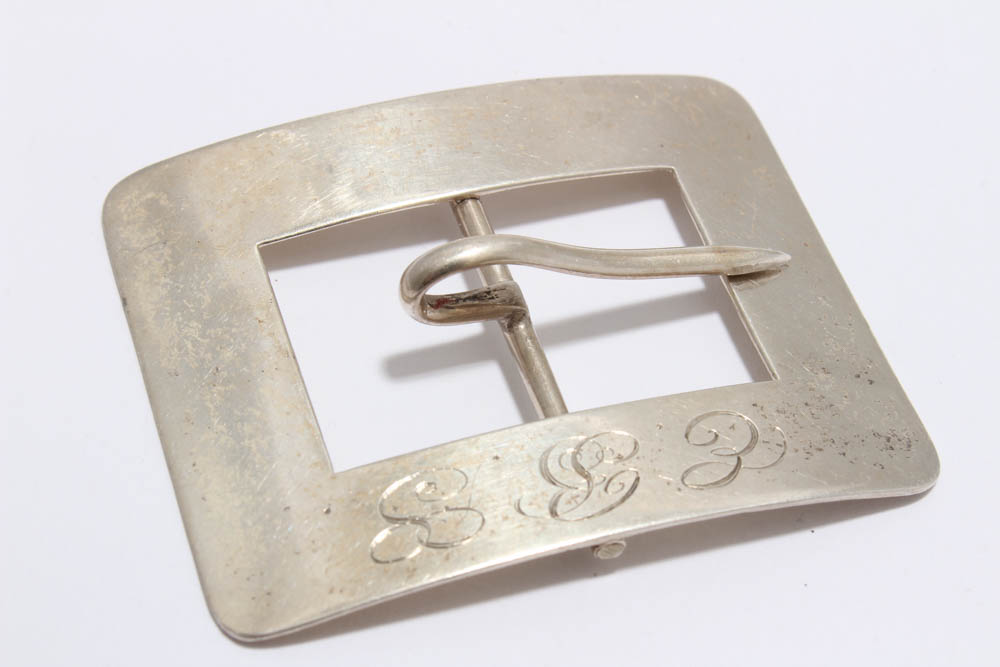 Vintage Sterling Silver Buckles and Brooch