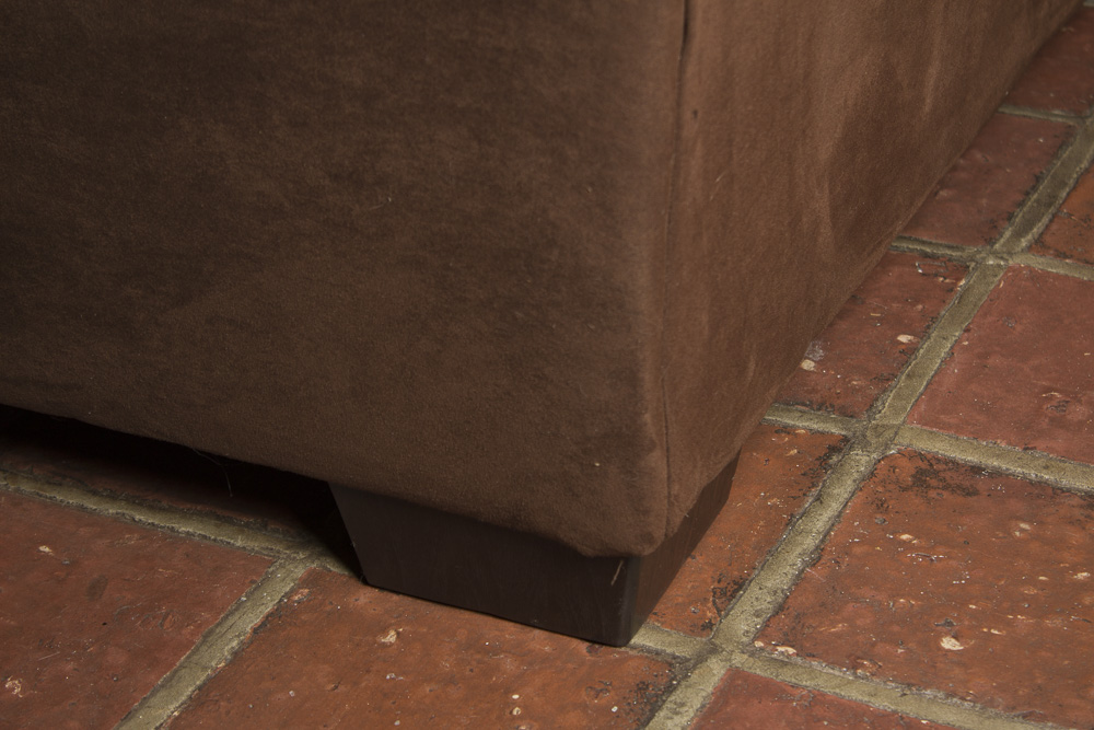 Brown Sueded Fabric Upholstered Loveseat by United Furniture Industries