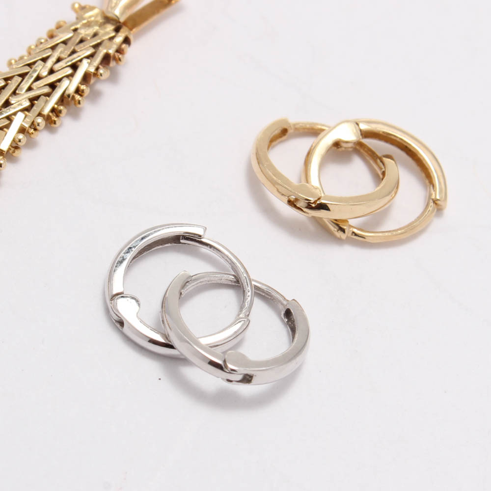 14K Gold Pendant and Hoop Earrings