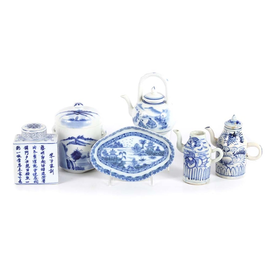 Contemporary Chinese Blue and White Porcelains