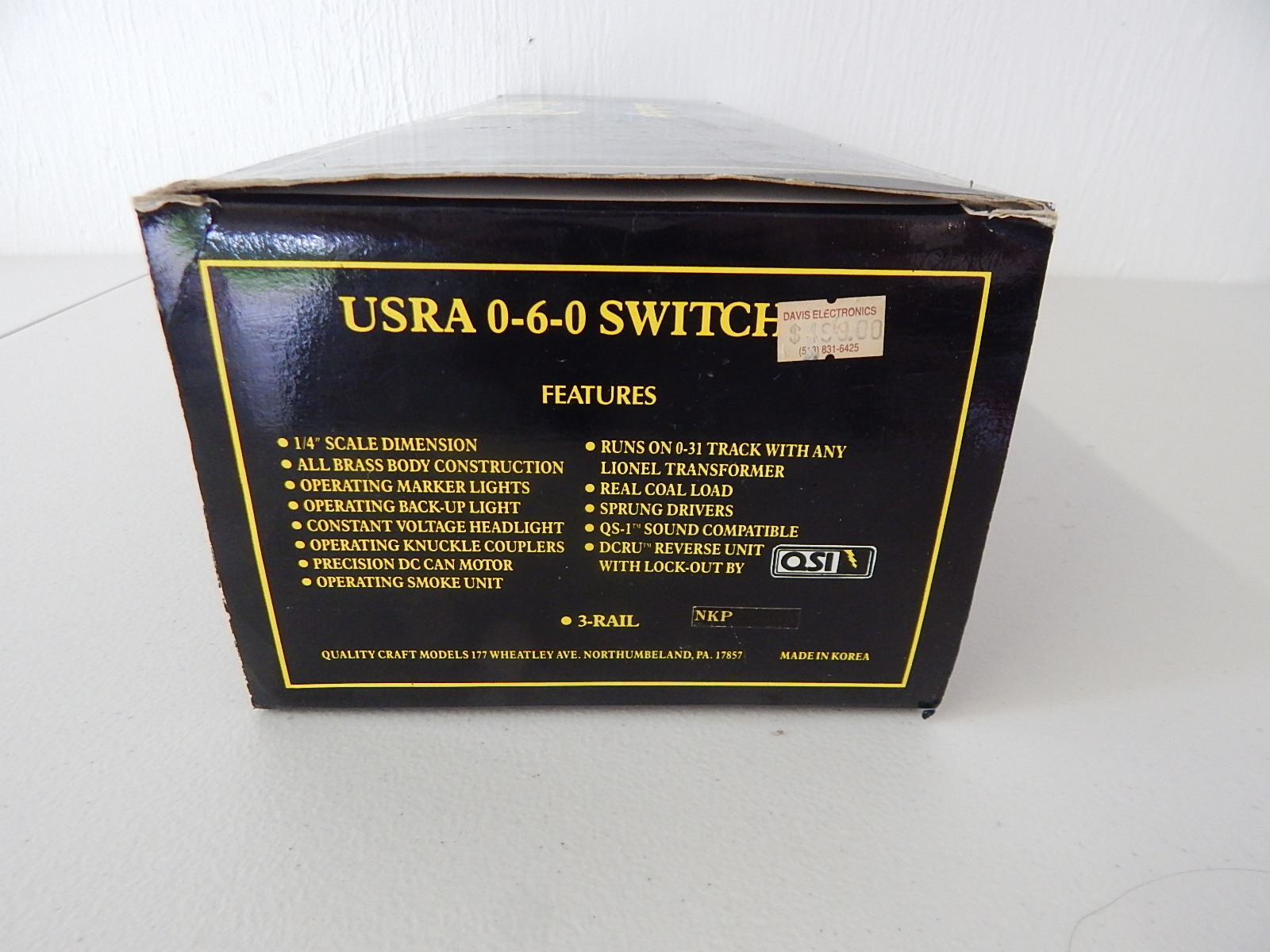 Weaver USRA 0-6-0 3-Rail Steam Engine with Nickel Plate Road Tender L/E 28/50