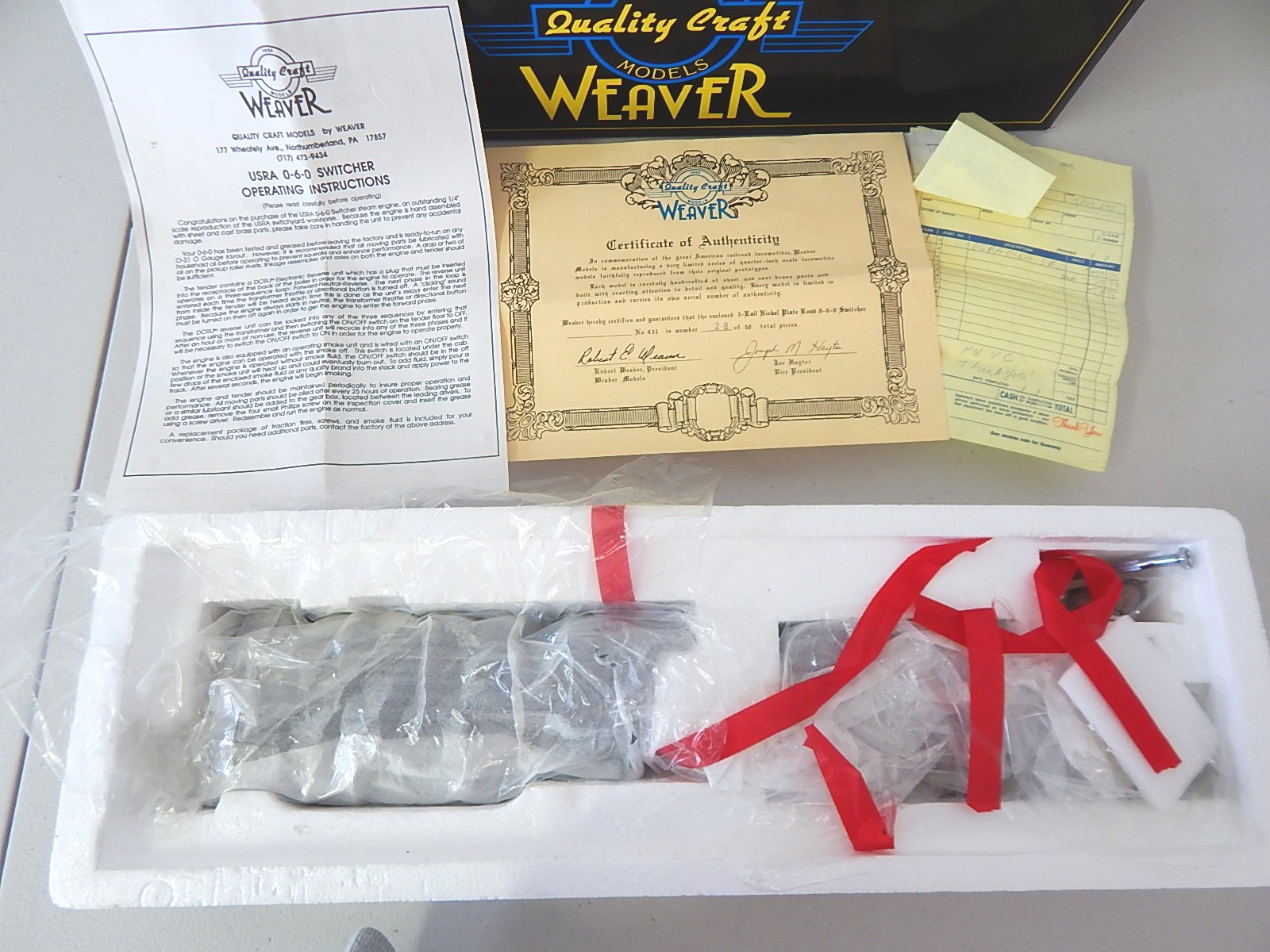 Weaver USRA 0-6-0 3-Rail Steam Engine with Nickel Plate Road Tender L/E 28/50