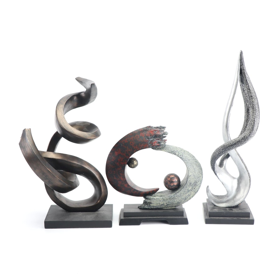 Contemporary Abstract Resin Sculptures