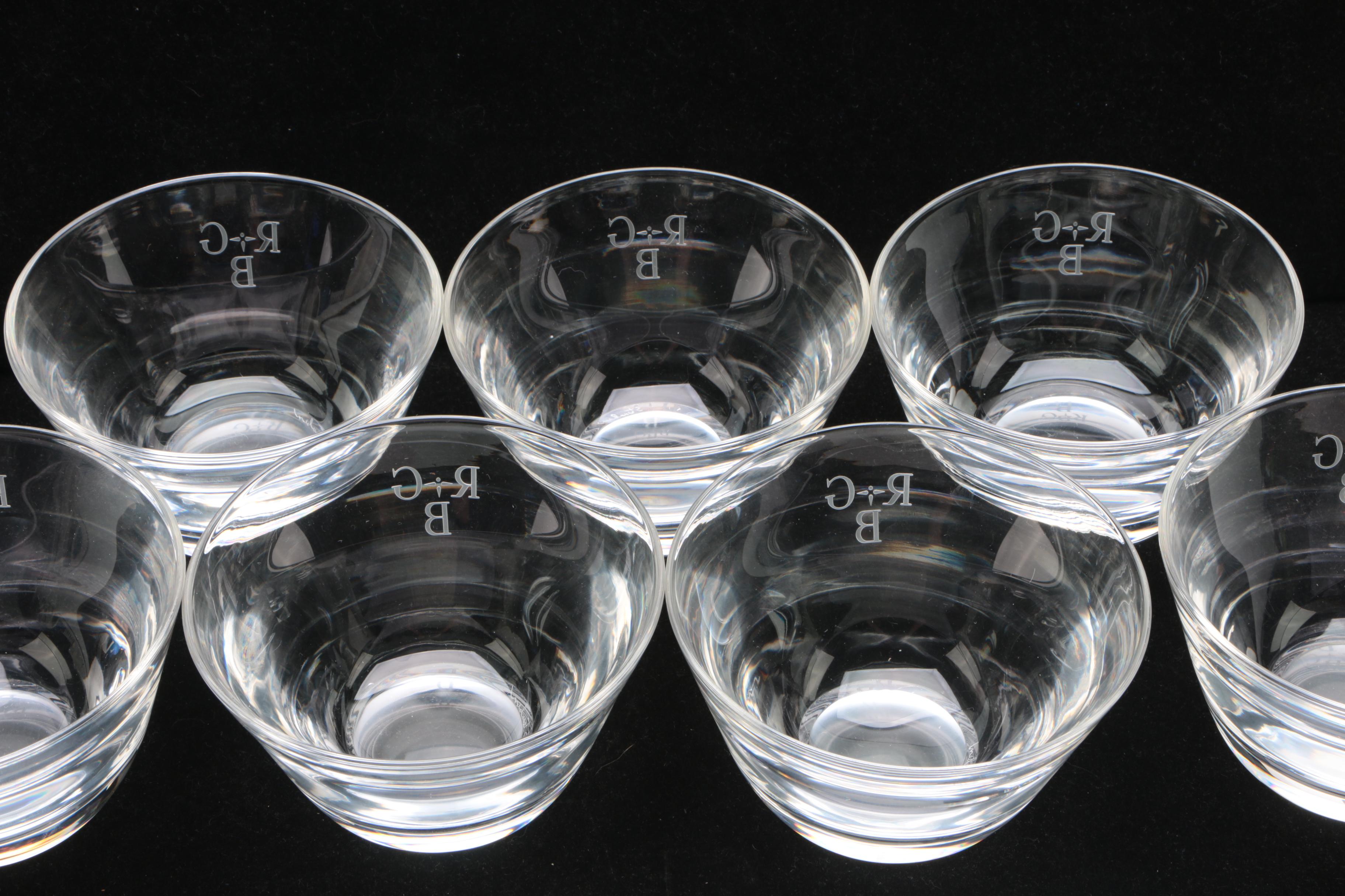 Steuben Glass Finger Bowls with Monograms