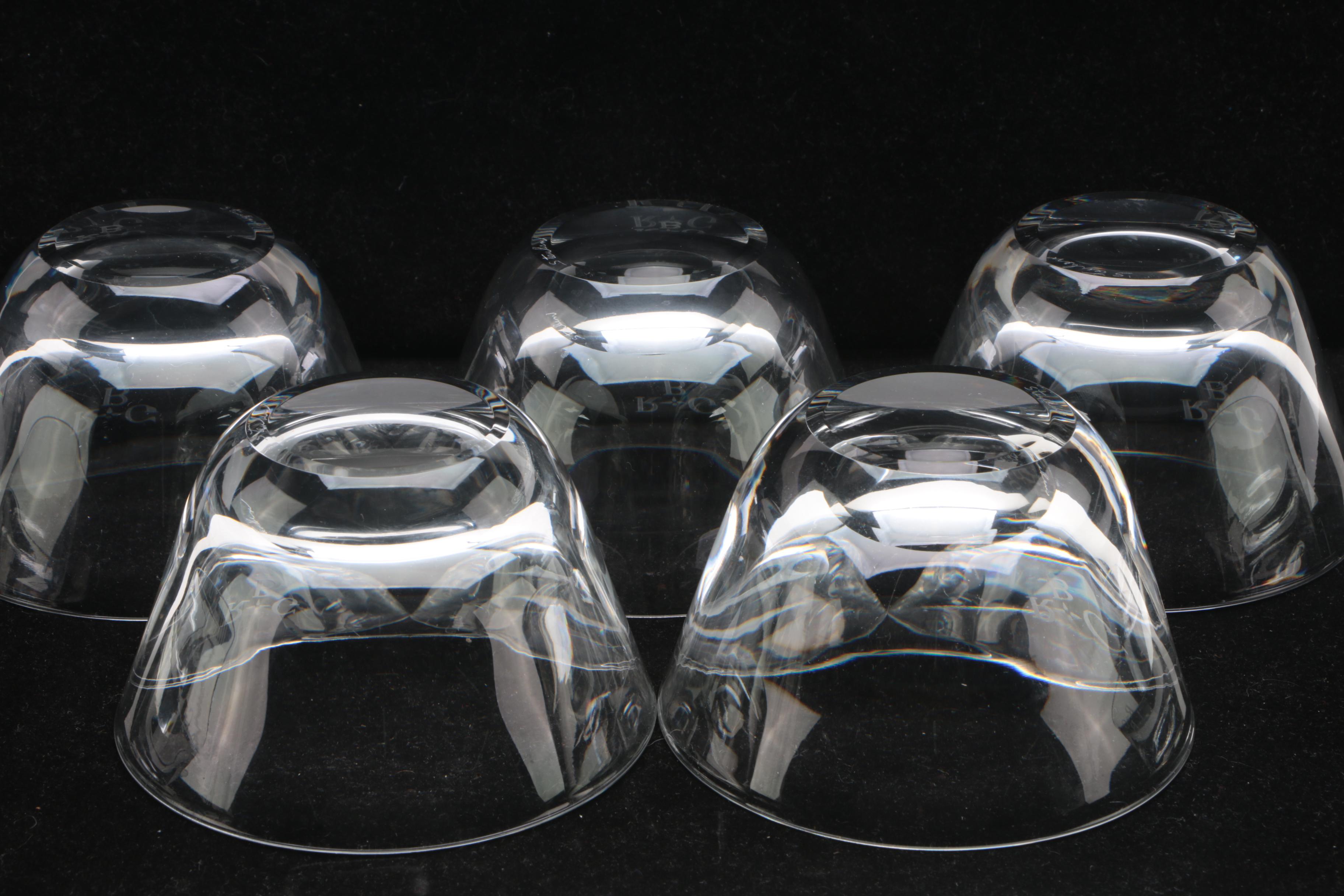Steuben Glass Finger Bowls with Monograms