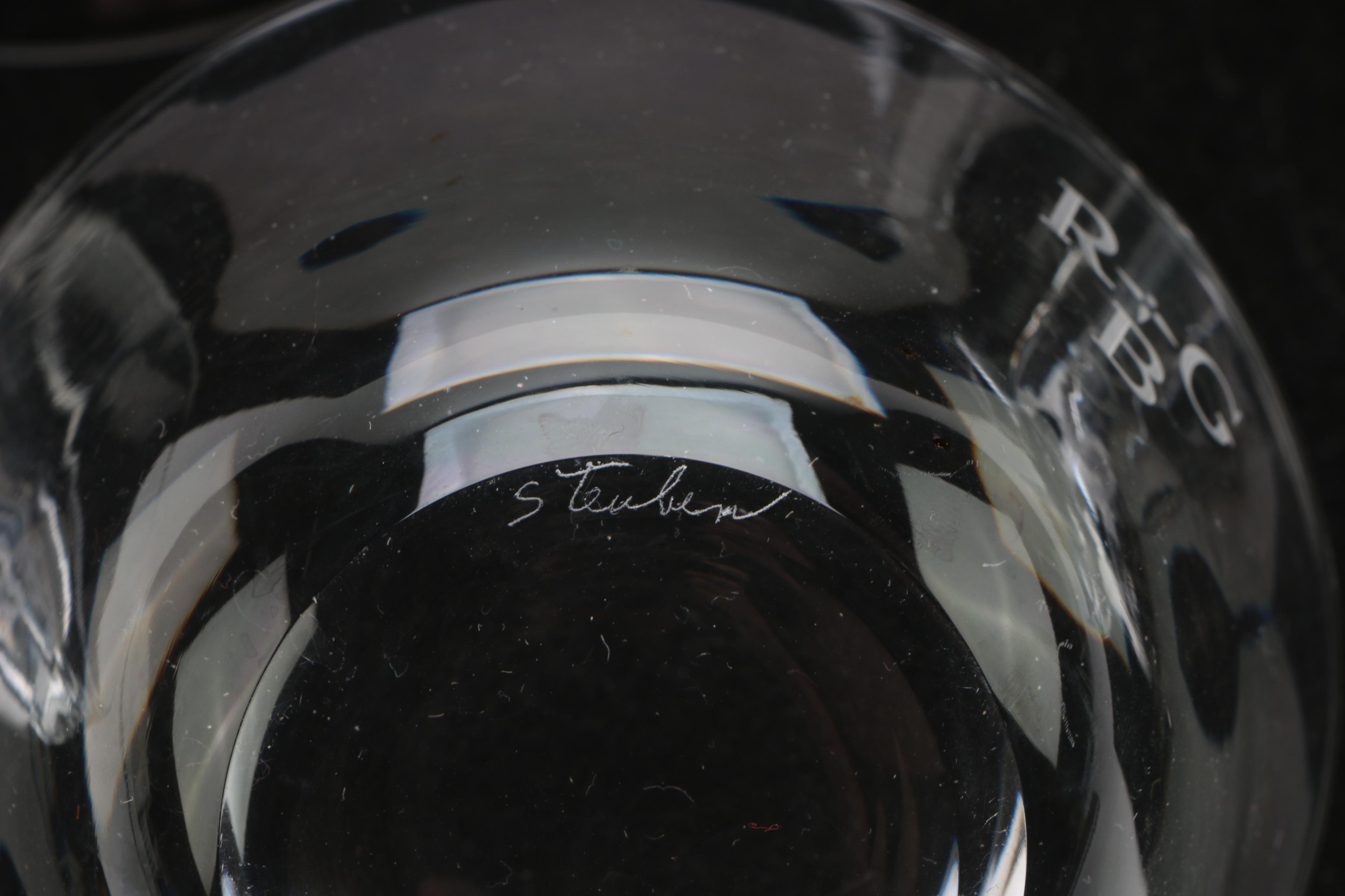 Steuben Glass Finger Bowls with Monograms