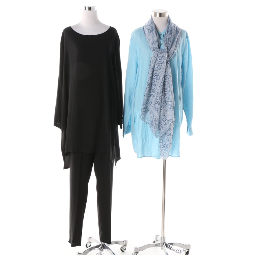 Eileen Fisher Clothing Separates w/ Tasha Polizzi Collection Lonesome Dove Scarf